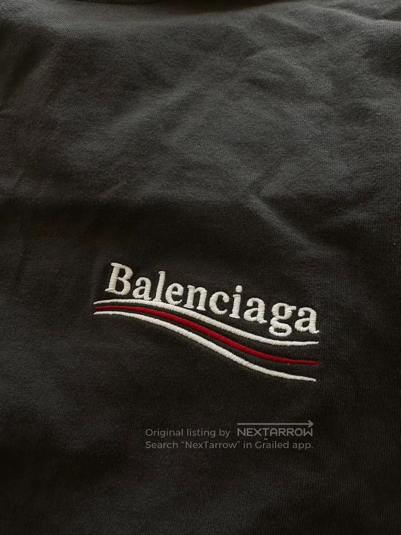 Balenciaga Balenciaga Smoke Grey Coke Embroidered Short Sleeve Size US S / EU 44-46 / 1 - 4 Thumbnail