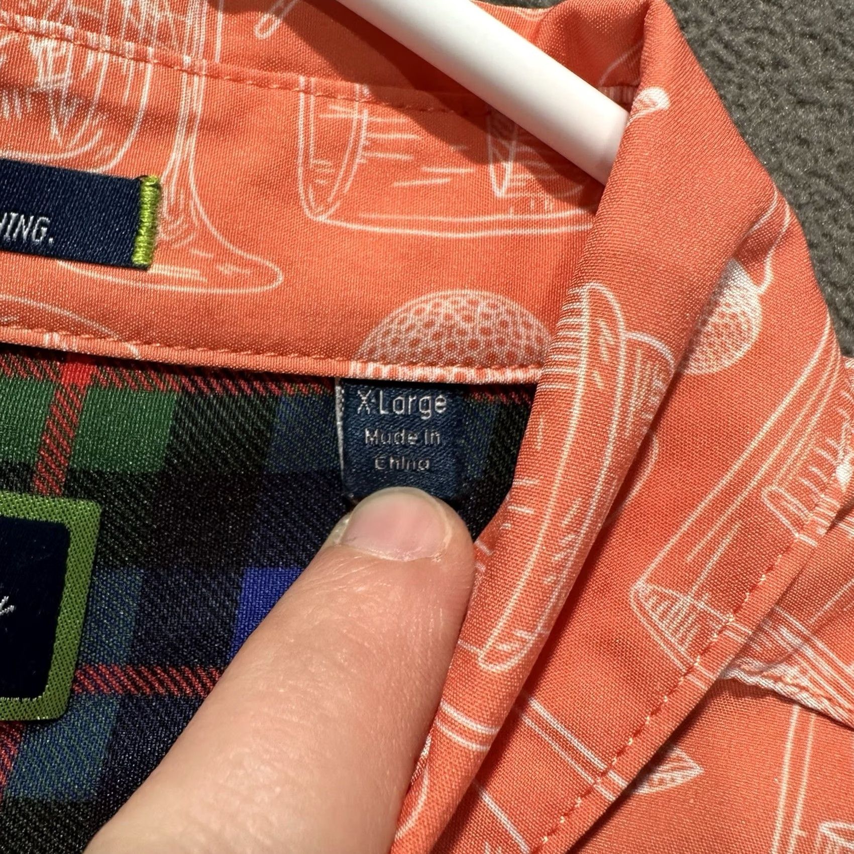 Vintage William Murray Polo Shirt Mens XL Orange Hometown Golf Cocktail Print AOP Size US XL / EU 56 / 4 - 6 Thumbnail