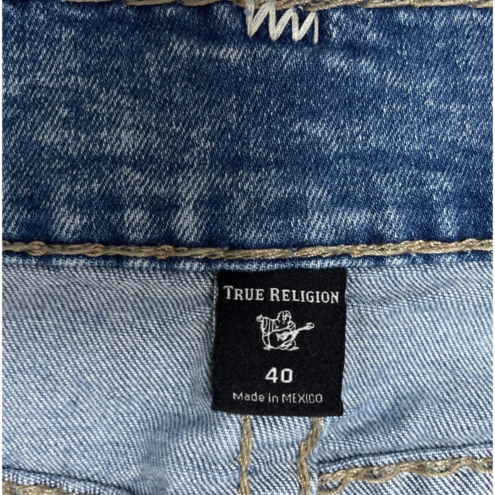 True Religion Mens 40 X 34 True Religion Geno Super T with Flap Jeans Size US 40 / EU 56 - 3 Thumbnail