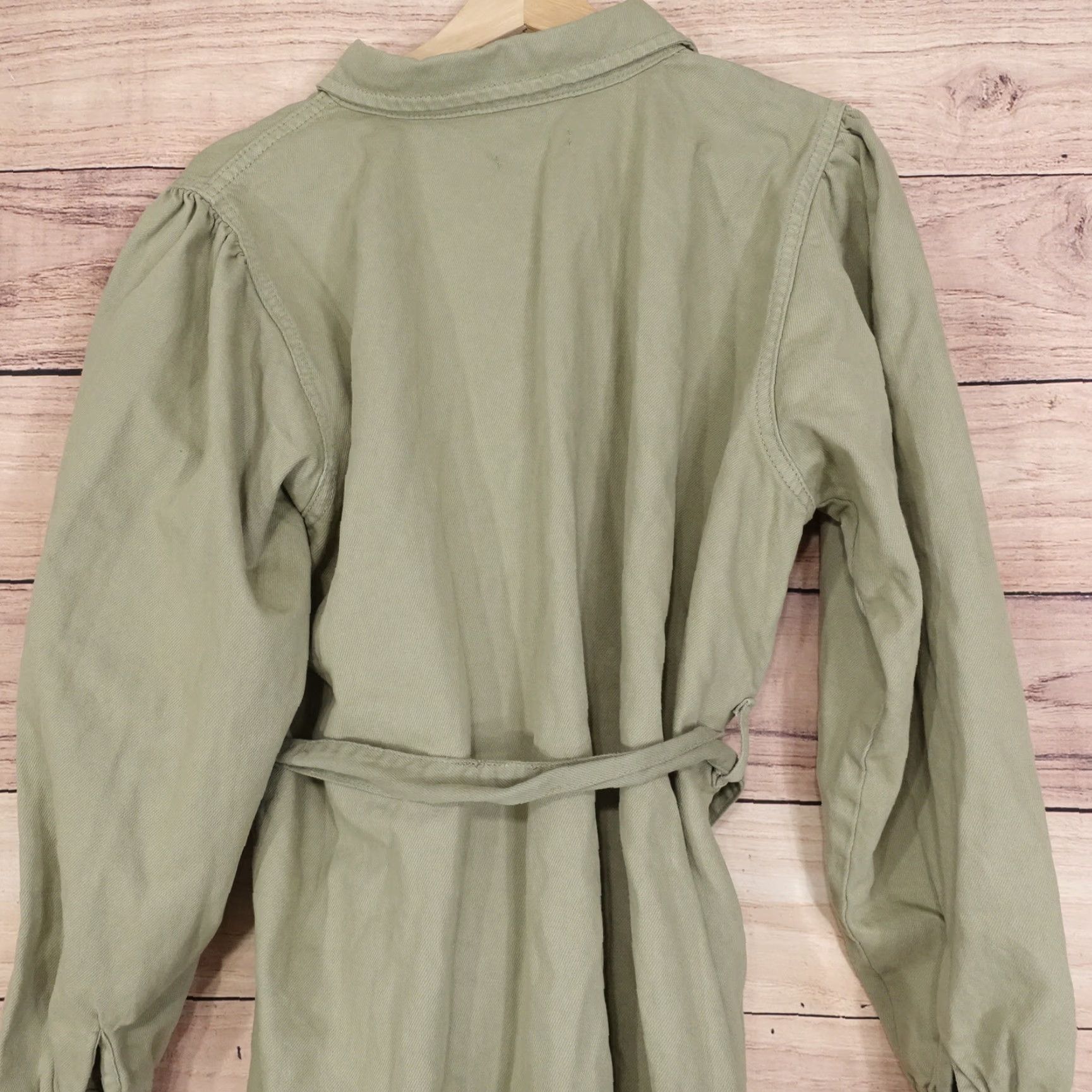 Boohoo NWT Boohoo Maternity Belted Utility Dress Size 6 Light Khaki Long Sleeve Womens Size M / US 6-8 / IT 42-44 - 5 Thumbnail