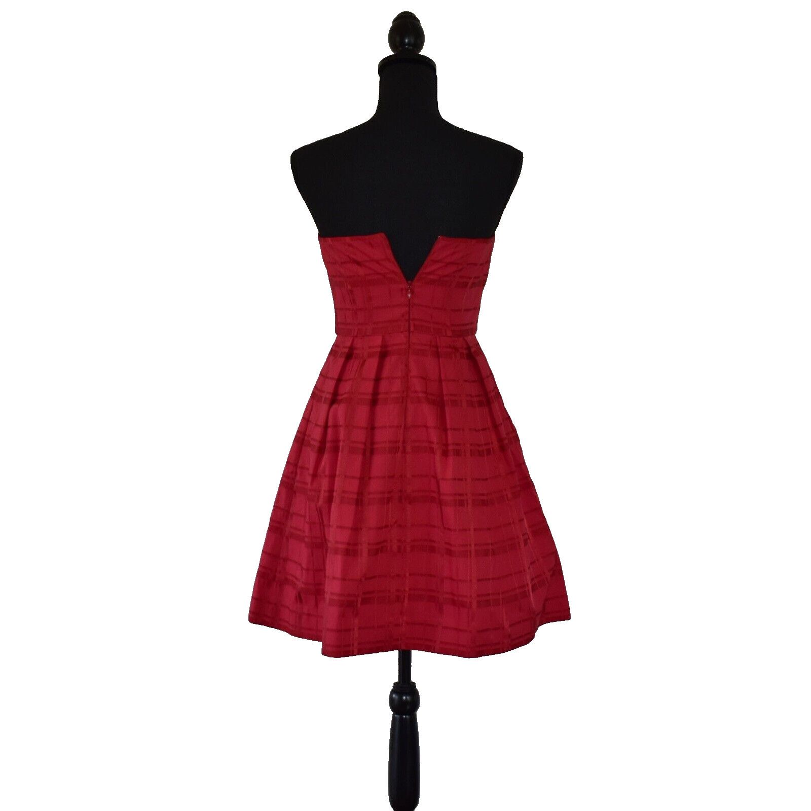Vineyard Vines NWT VINEYARD VINES Red Velvet Grossgrain Plaid Mini Dress 0 Size XS / US 0-2 / IT 36-38 - 3 Thumbnail