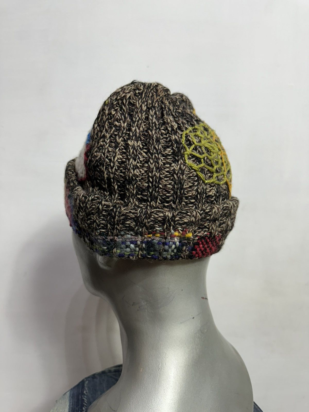 Handmade Custom Nice Design Art Knitted Eye Spiderweb Beanie Hats Size ONE SIZE - 9 Thumbnail
