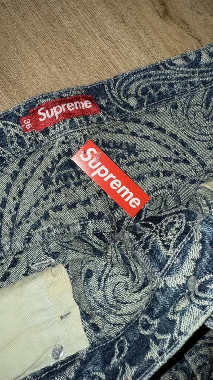 Supreme Supreme Bandana Jacquard Baggy Jeans Blue Size US 36 / EU 52 - 10 Thumbnail