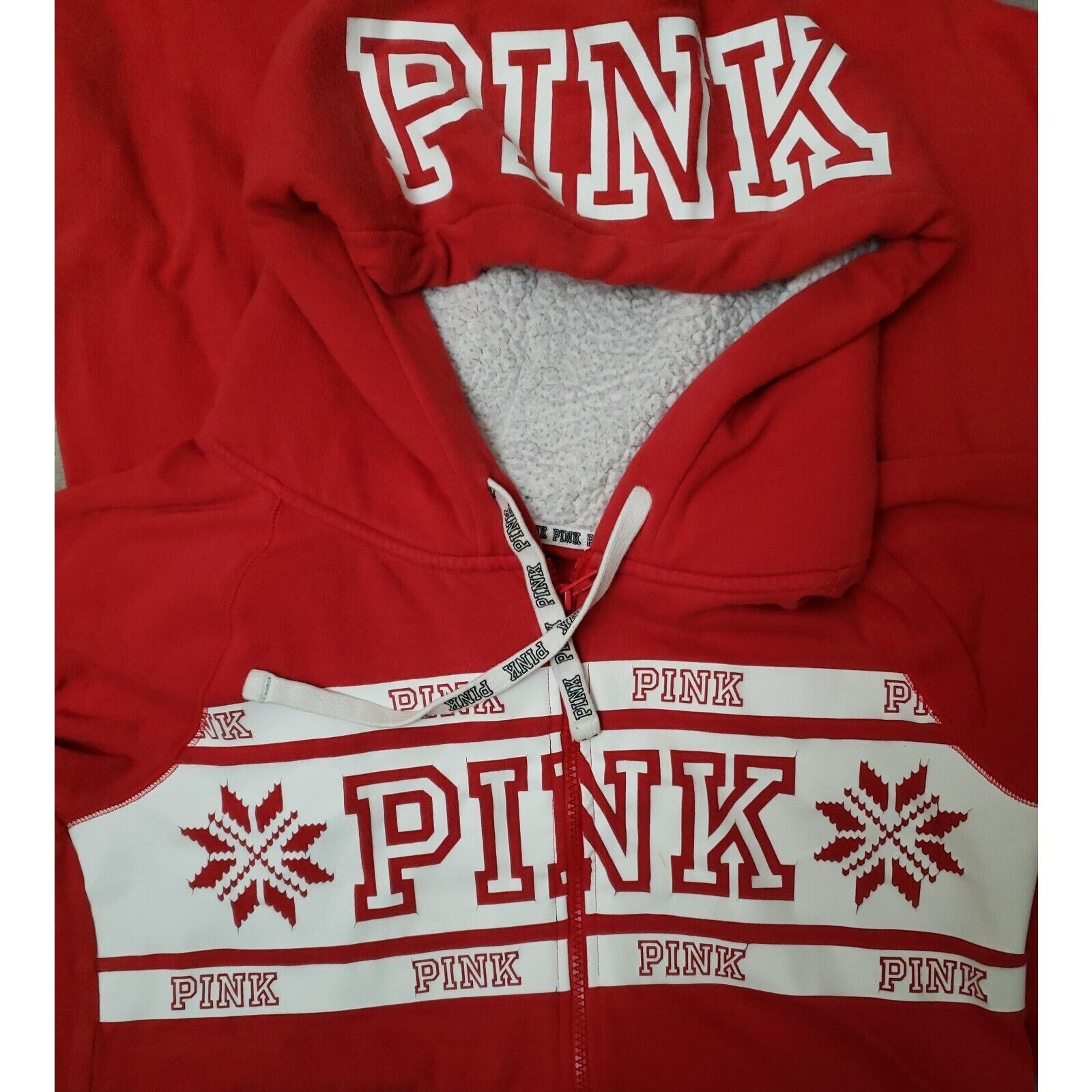 Victoria's Secret Victoria's Secret PINK Sherpa Hoodie Christmas Fair Pajamas Size L / US 10 / IT 46 - 4 Thumbnail