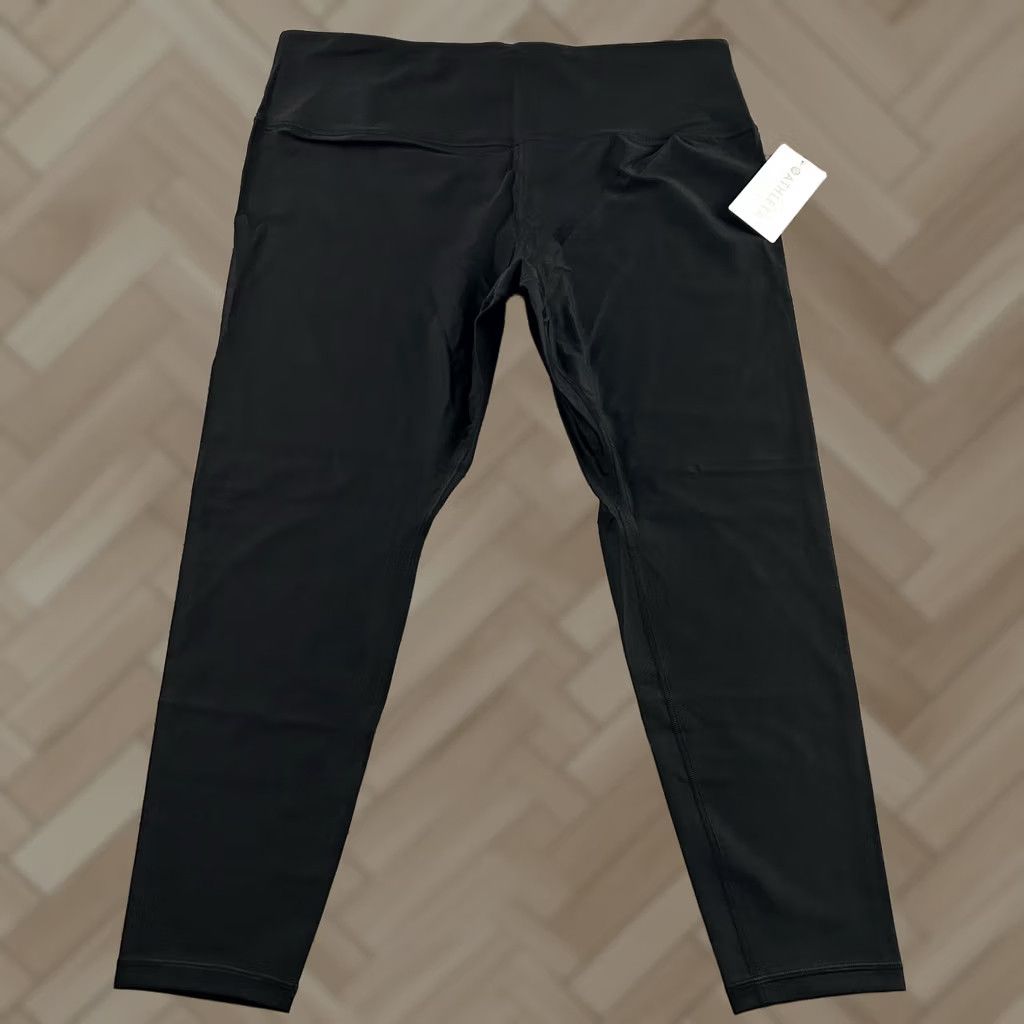 Athleta VINTAGE Athleta Elation Sheen Tight Yoga Leggings Women's 2X Black Nike Shirt Size 40" / US 18 - 1 Thumbnail