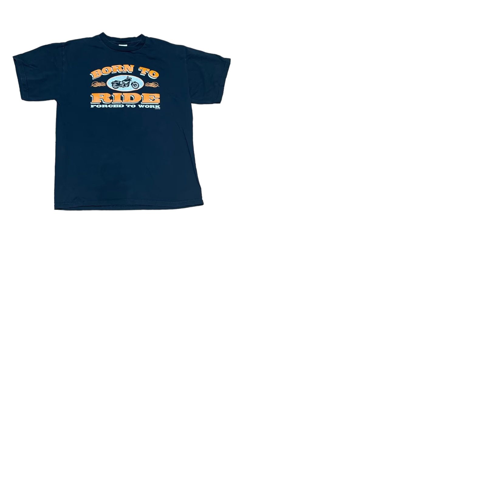 Delta Delta Pro Weight Men’s Born To Ride Forced To Work T-Shirt Large Black Short Sleeve Tee Size US L / EU 52-54 / 3 - 9 Thumbnail
