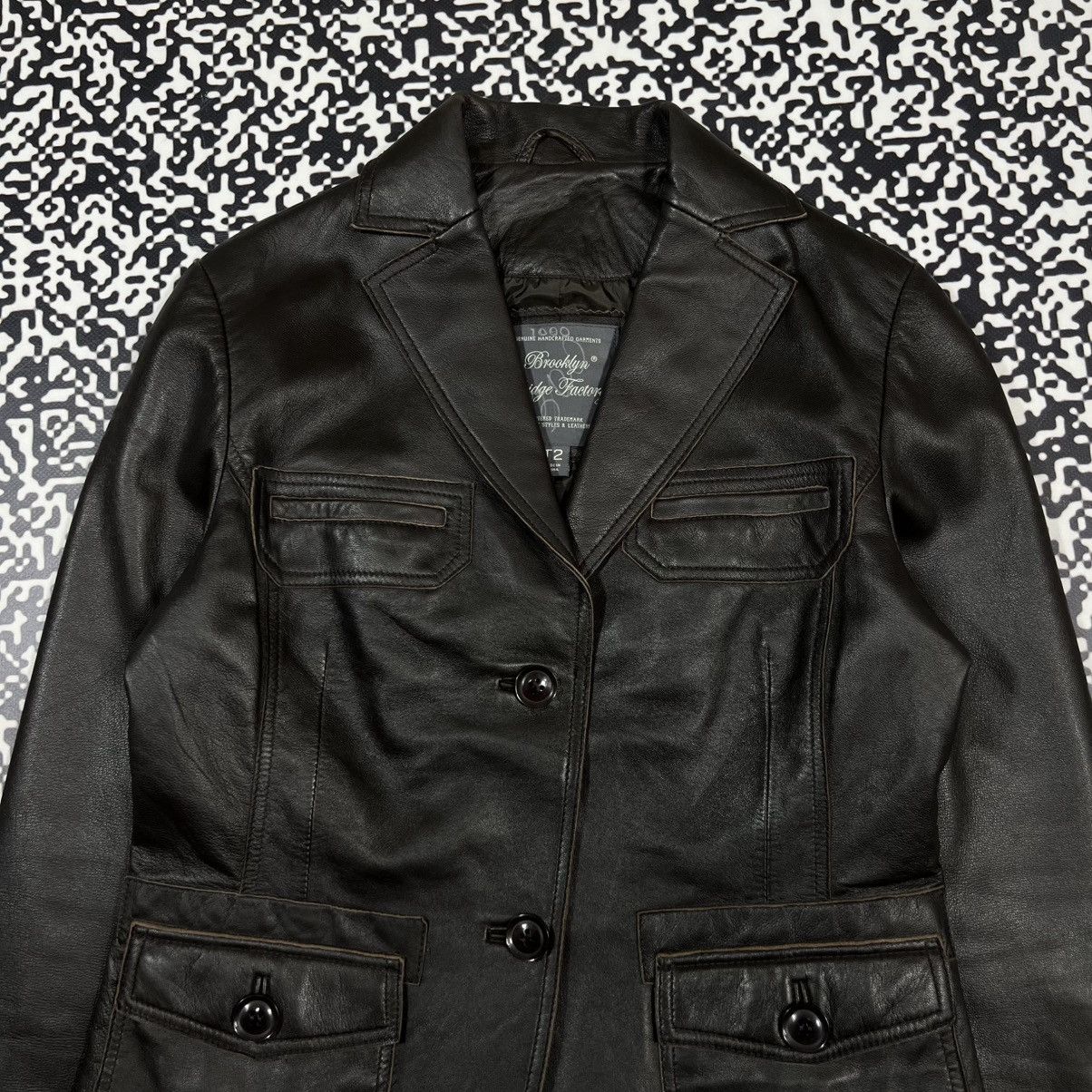 Vintage Vintage Y2K Lamb Leather Jacket Blazer Japanese Retro Style Size S / US 4 / IT 40 - 5 Thumbnail