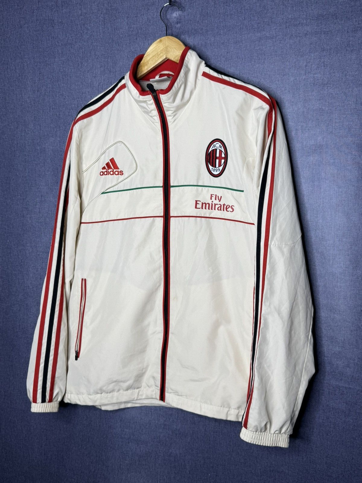 Adidas Vintage Adidas AC Milan Italy Football Jacket Soccer Track Size US M / EU 48-50 / 2 - 3 Thumbnail