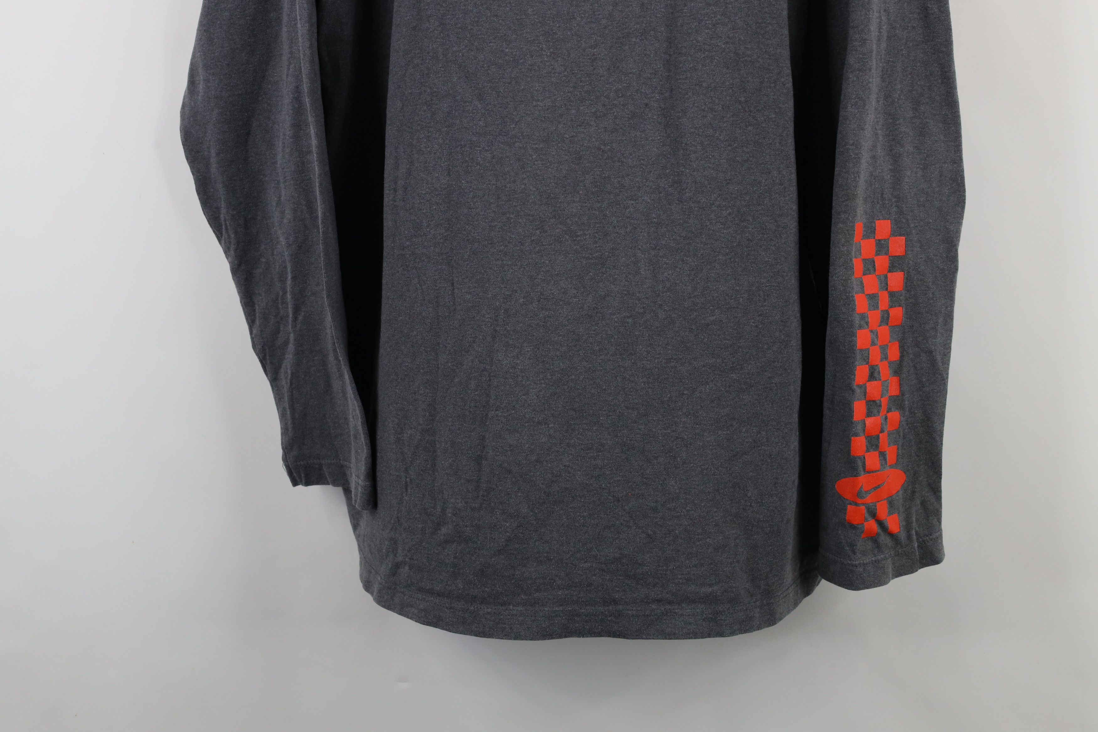 Nike × Vintage Vintage 90s Y2K Nike Racing Flag Long Sleeve T-Shirt USA Size US XL / EU 56 / 4 - 3 Thumbnail