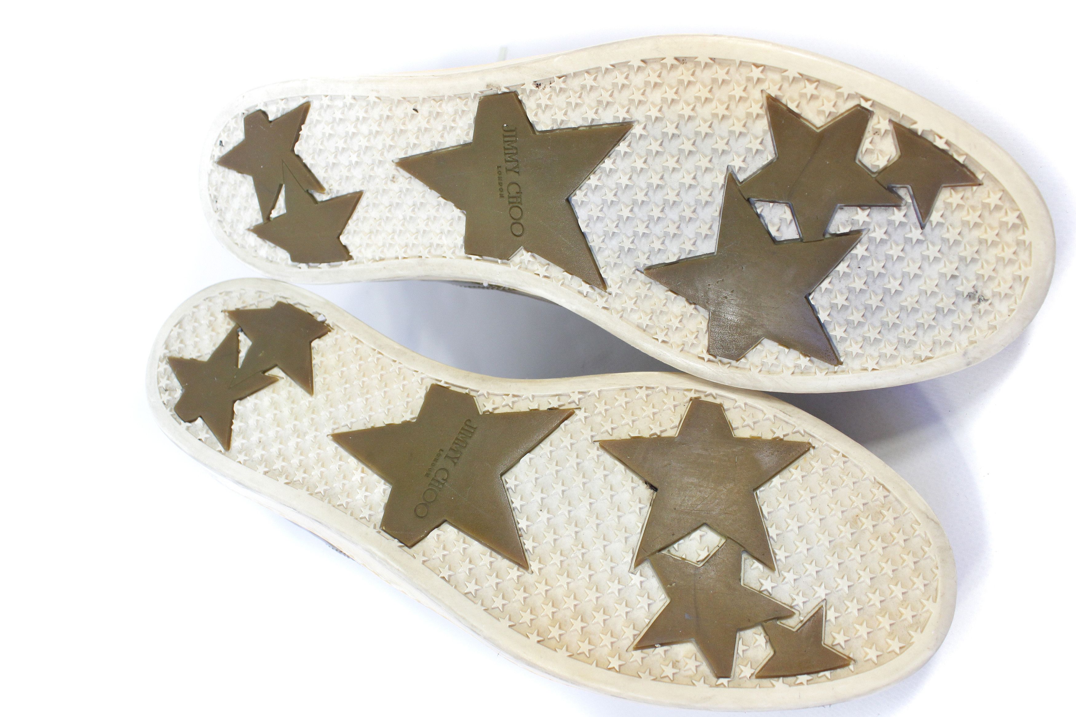 Jimmy Choo Patent Leather Suede Low Sneakers Size US 8.5 / IT 38.5 - 8 Thumbnail