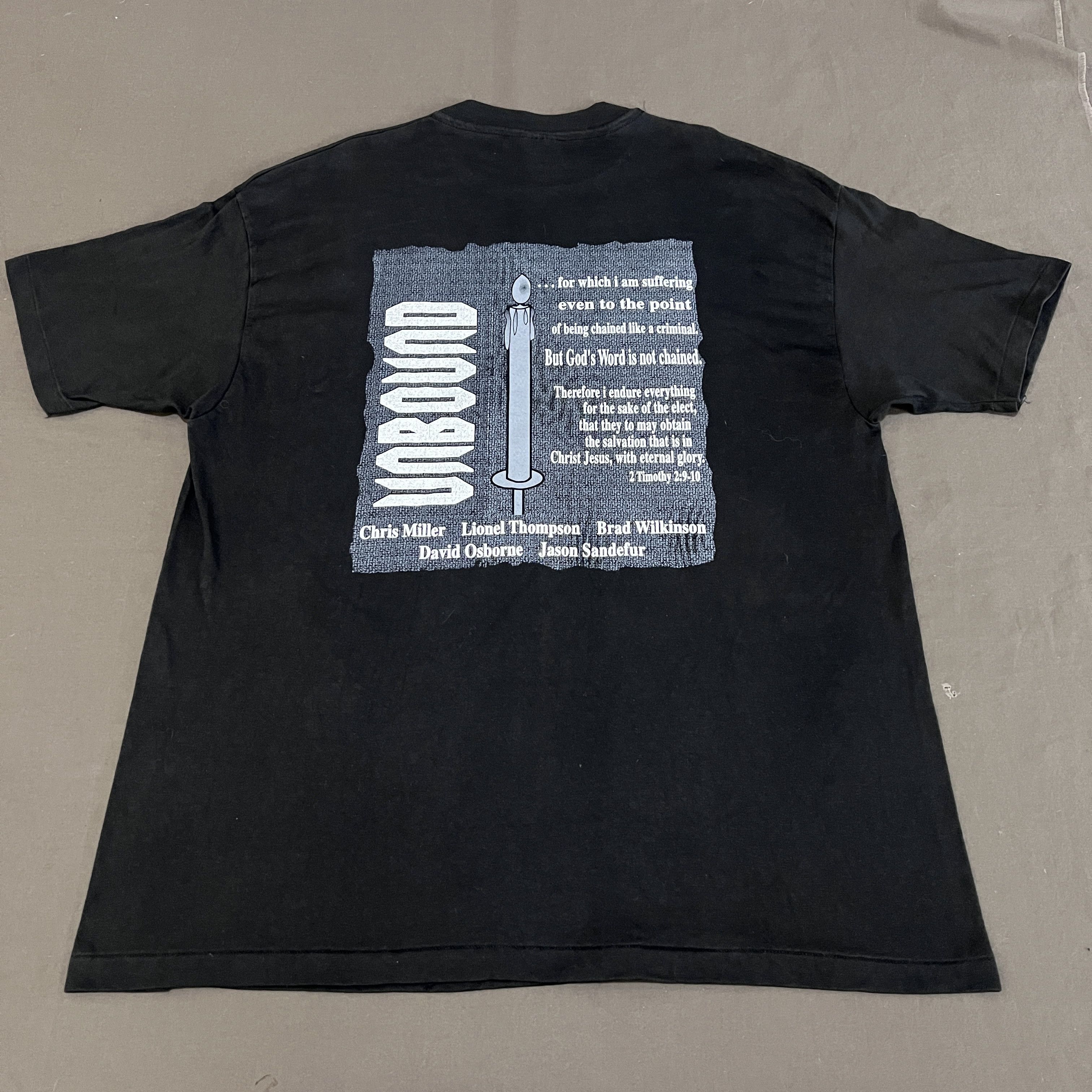 Vintage Vintage 90s Unbound Bible Holy God Jesus Promo Tee XL Size US XL / EU 56 / 4 - 4 Thumbnail