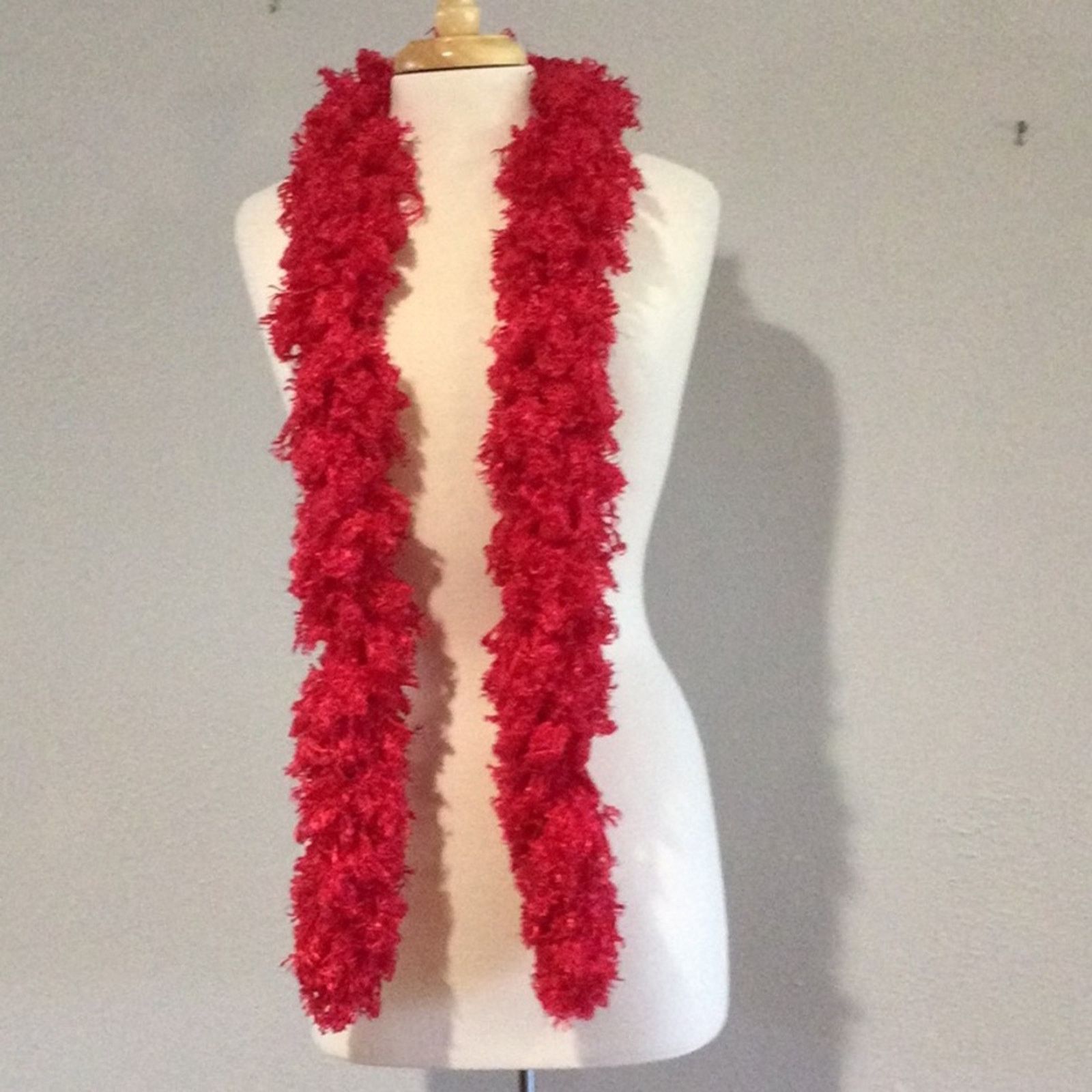 Other Hot Pink Fuzzy Cozy Scarf 100% Polyester 62" by 4" Size ONE SIZE - 1 Thumbnail