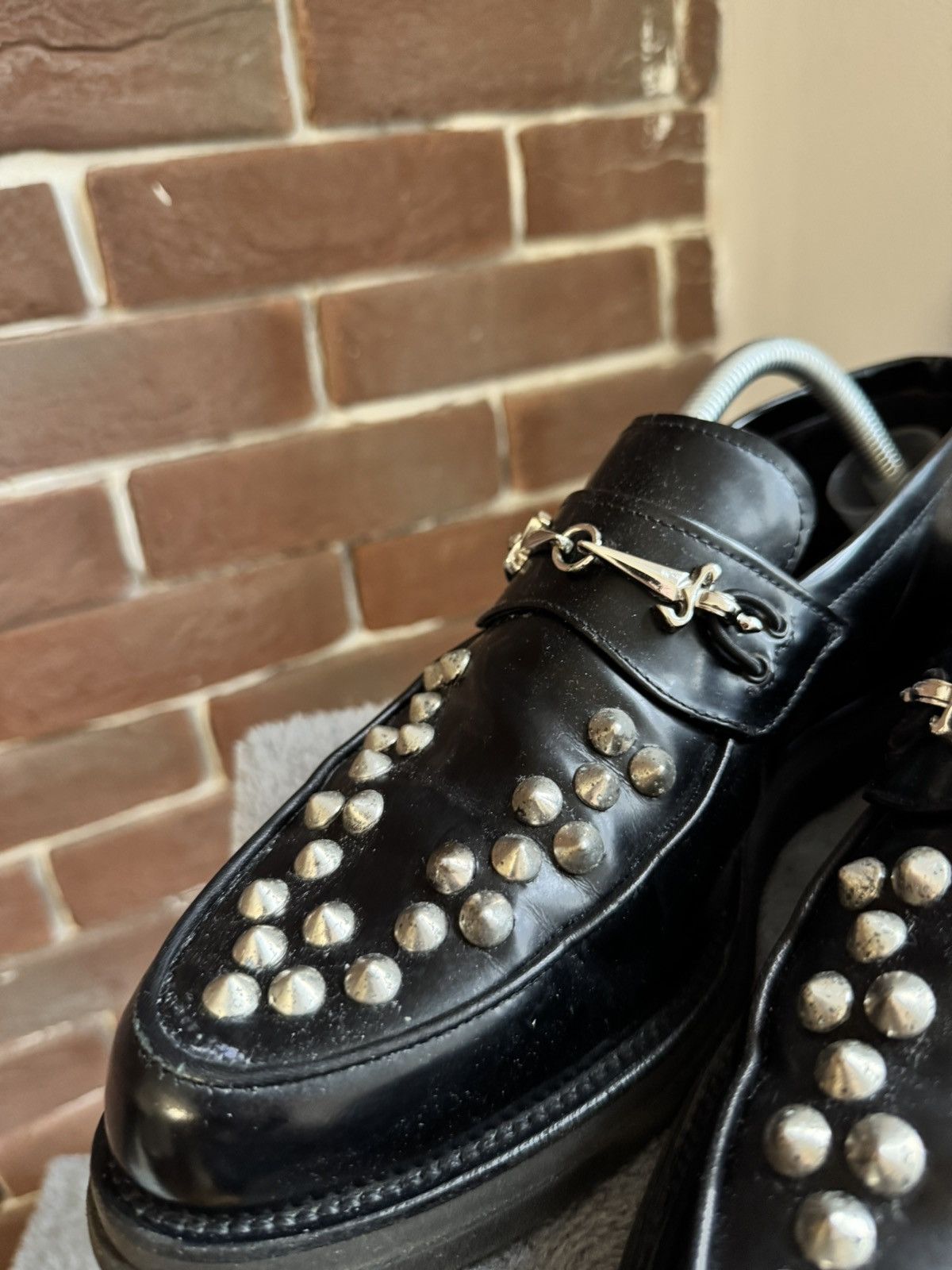 Leather Vintage Cesare Paciotti Studded Platform Derby Leather Shoes Size US 7 / EU 40 - 7 Thumbnail