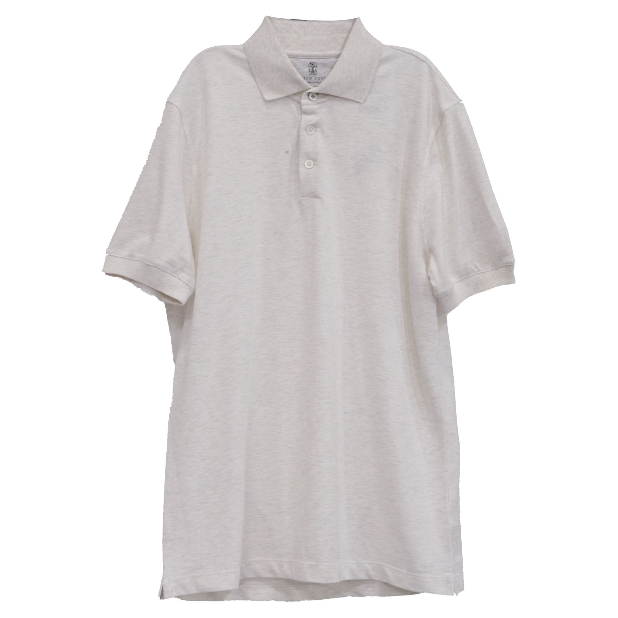 Brunello Cucinelli Brunello Cucinelli Short Sleeve Polo Shirt in White Cotton Size US XS / EU 42 / 0 - 1 Thumbnail
