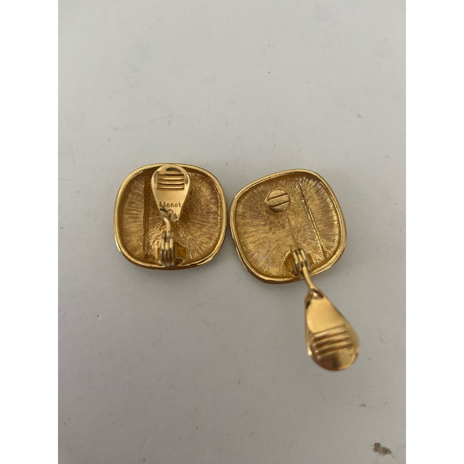 Monet × Vintage square clip on earrings Size ONE SIZE - 3 Thumbnail
