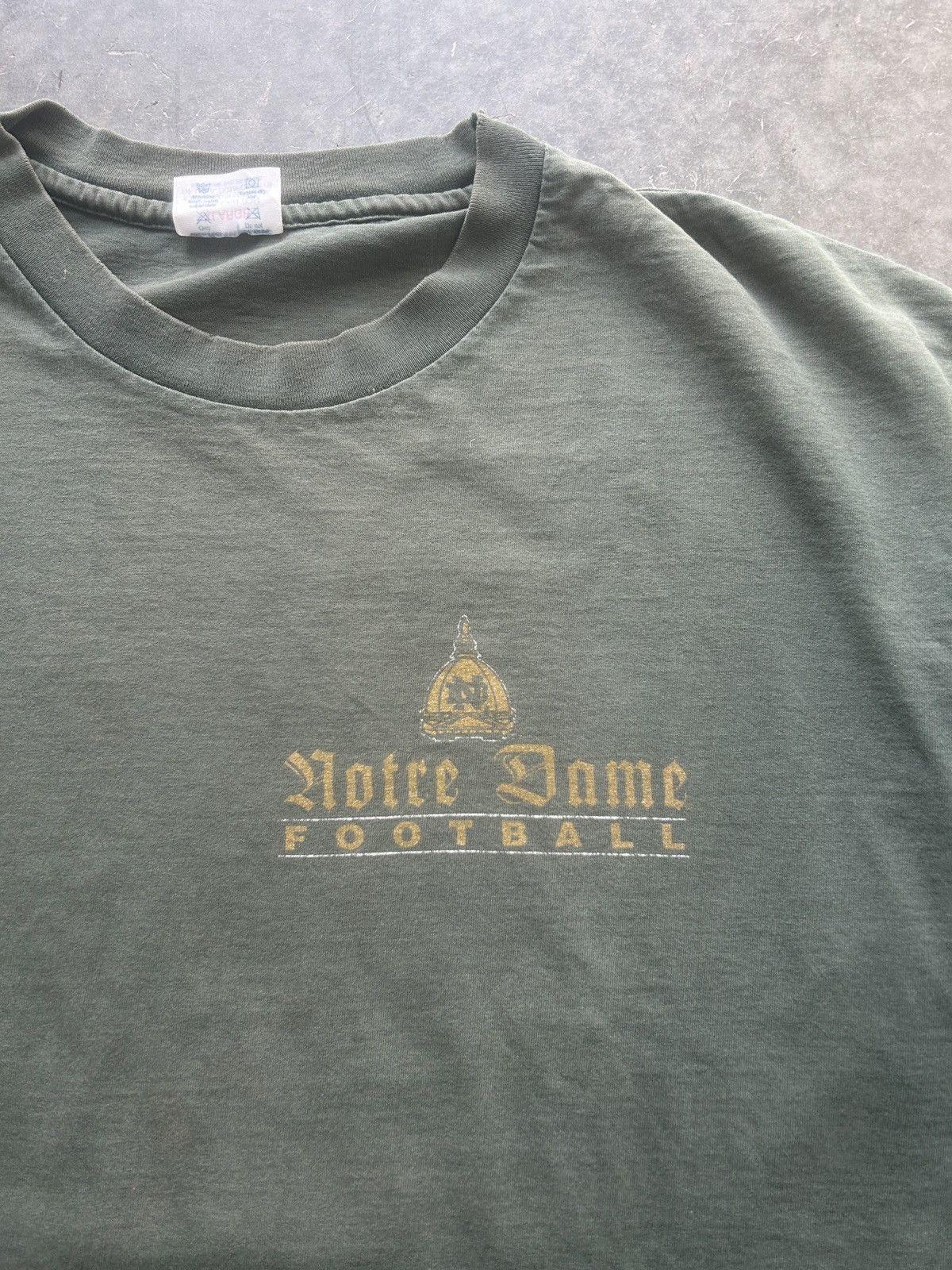 Champion × Vintage Vintage Y2K Champion Notre Dame Graphic Tee Size US XL / EU 56 / 4 - 4 Thumbnail