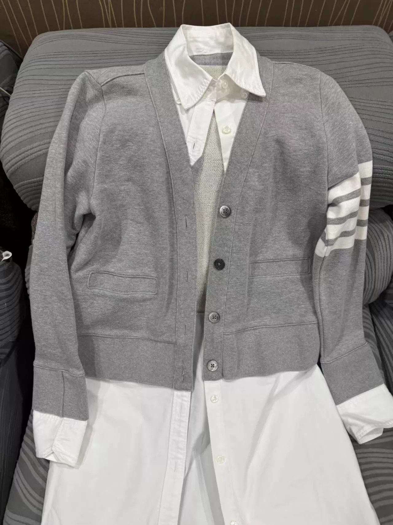 Thom Browne Thom Browne Color-Blocked Cardigan Dress 42 99 New Size M / US 6-8 / IT 42-44 - 2 Thumbnail