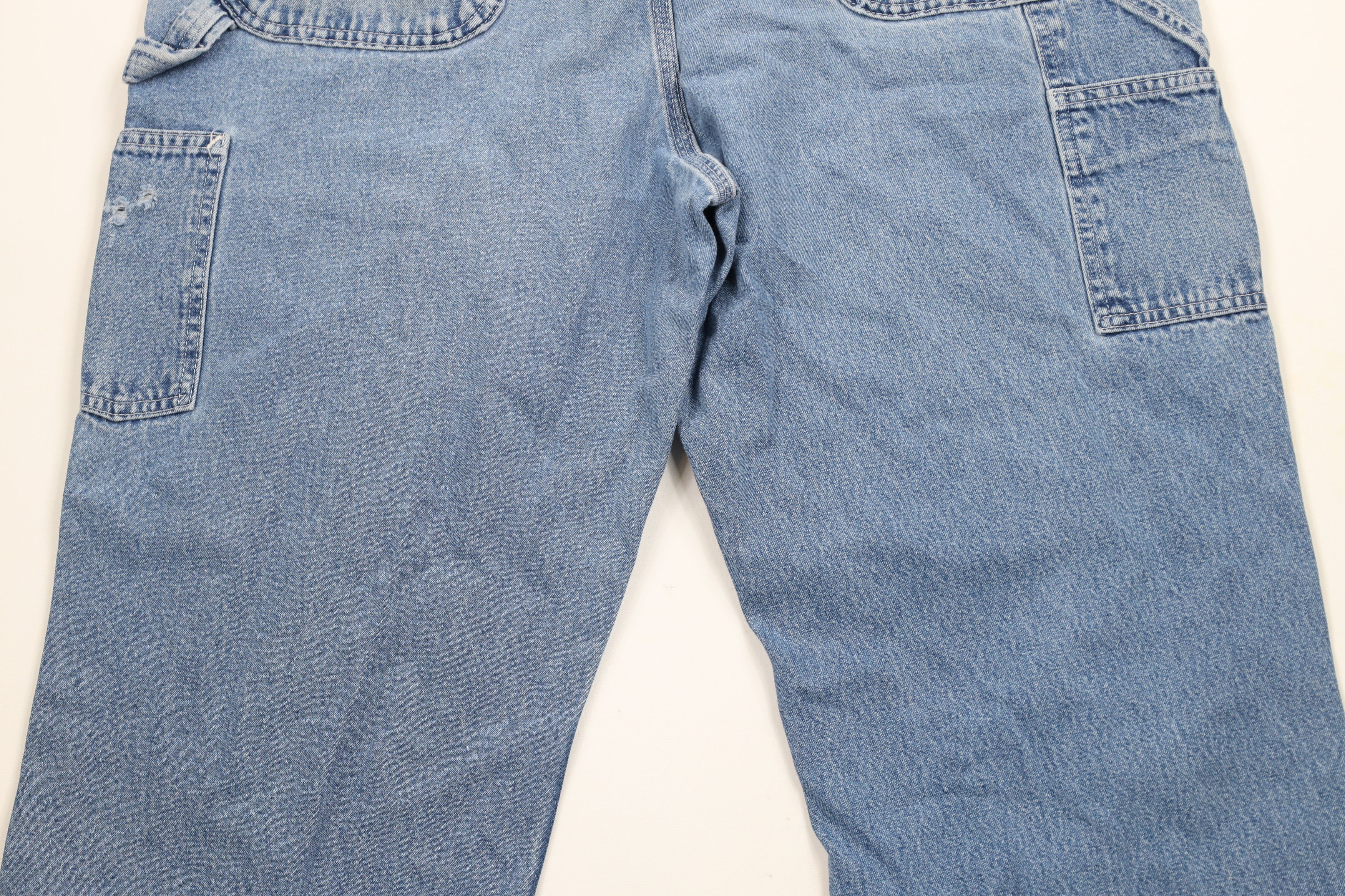 Carhartt × Vintage Vintage Carhartt Spell Out Wide Leg Dungaree Denim Jeans Size US 38 / EU 54 - 12 Thumbnail