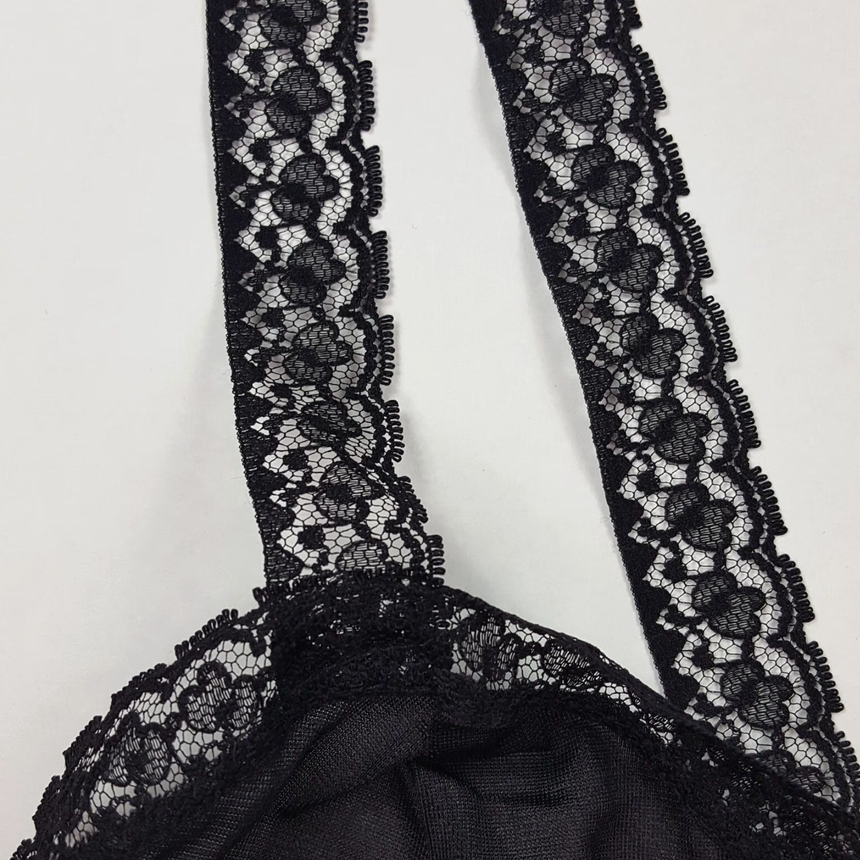 Vintage Vintage 80s Black Lace Camisole Lingerie Night Shirt Women 2X Camisole Lace 80s 90s USA Made Cami Sleepwear Nightwear Women's Shirt Mens Women? Size XXL / US 16-18 / IT 52-54 - 3 Thumbnail