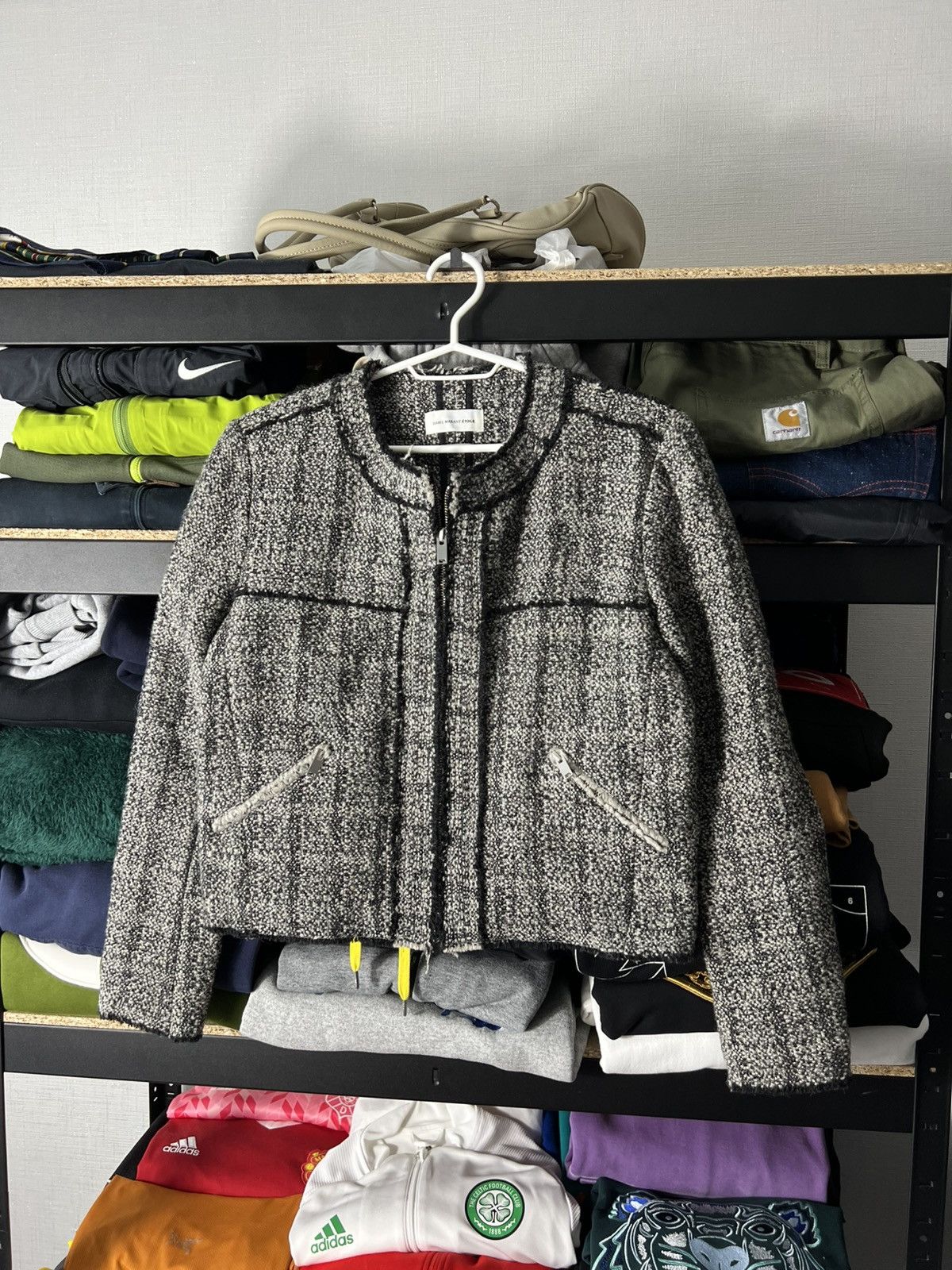 Isabel Marant Etoile 👑 Isabel Marant Etoile Tweed Wool Linen Blend Blazer Jacket Size M / US 6-8 / IT 42-44 - 1 Thumbnail