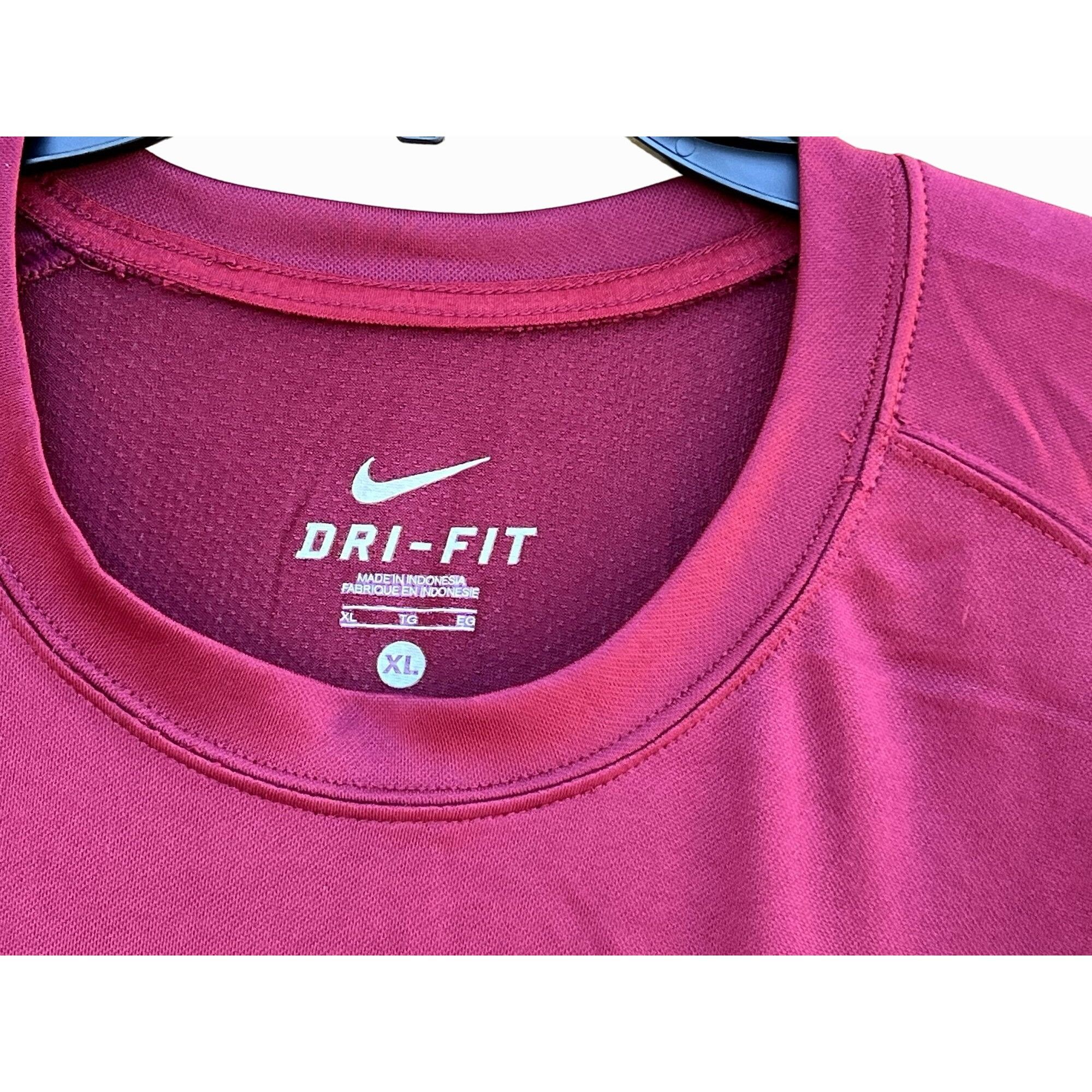 Nike Nike - Men's Dri-Fit Long Sleeve T-Shirt - Burgundy - Extra Size US XL / EU 56 / 4 - 9 Thumbnail