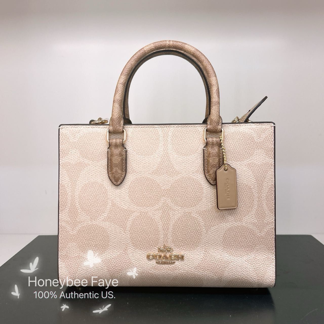 Maggie Small Tote Bag In Blocked Signature Canvas CY676