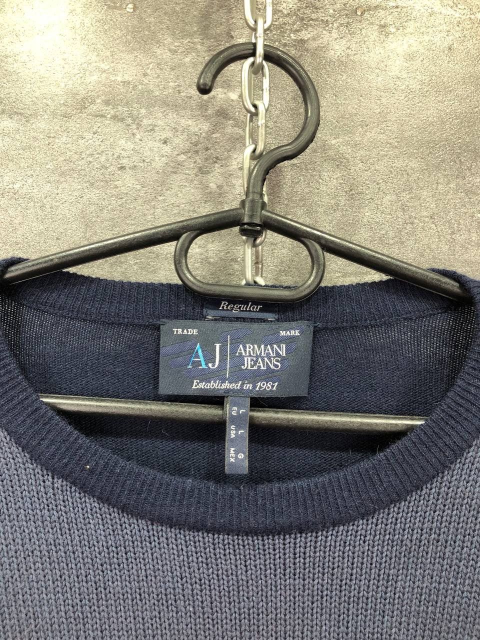 Giorgio Armani Armani jeans Mens Vintage wool Sweater Knit Size US L / EU 52-54 / 3 - 2 Thumbnail