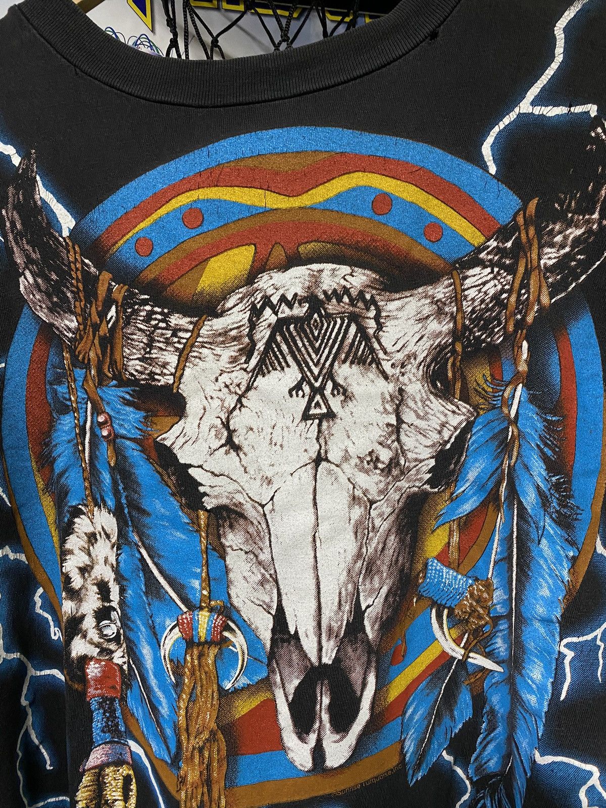 Vintage Vintage 90’s American Thunder Tribal Tee Shirt Medium Size US M / EU 48-50 / 2 - 5 Thumbnail