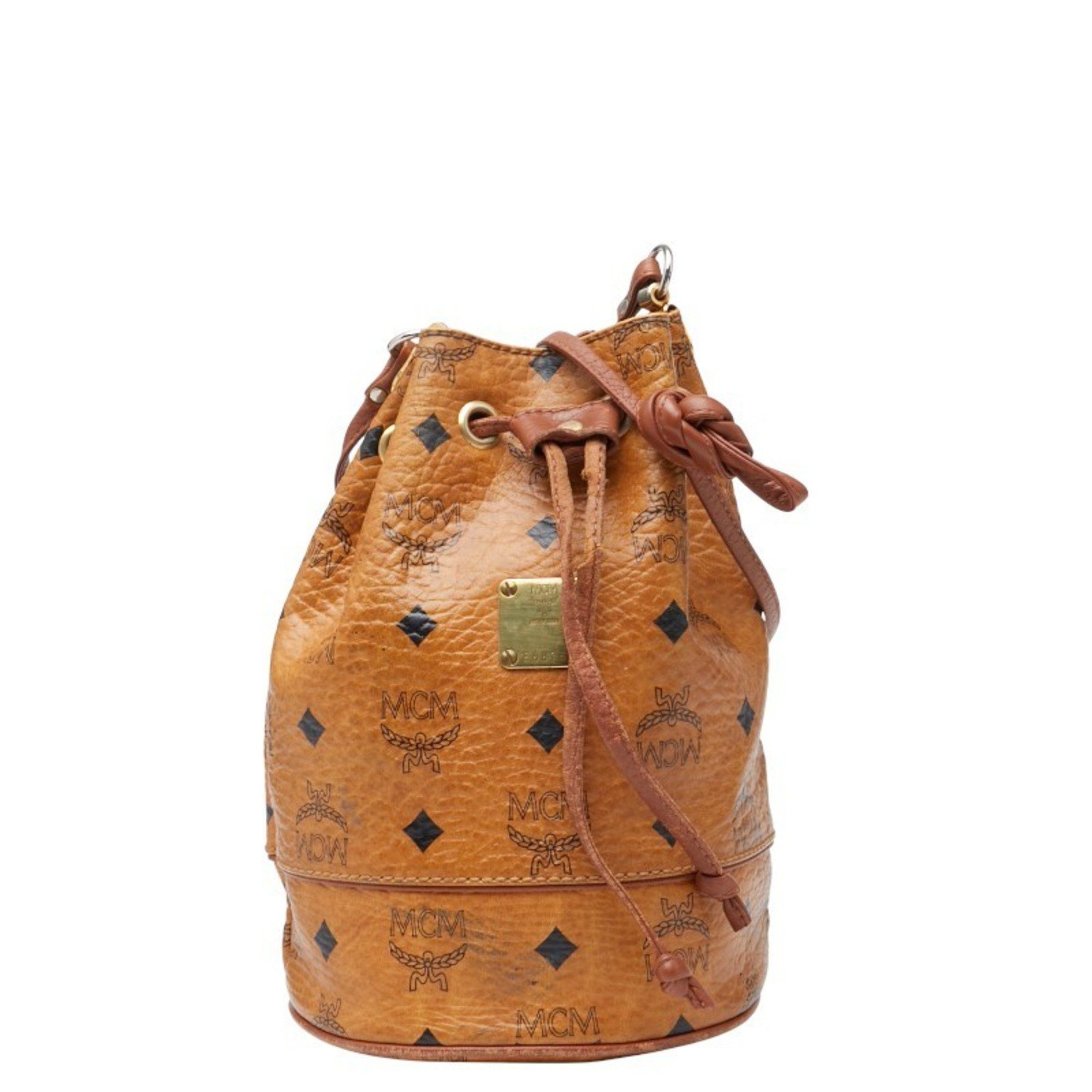 MCM MCM Visetos Logogram Shoulder Bag in Brown Leather for Women Size ONE SIZE - 1 Thumbnail