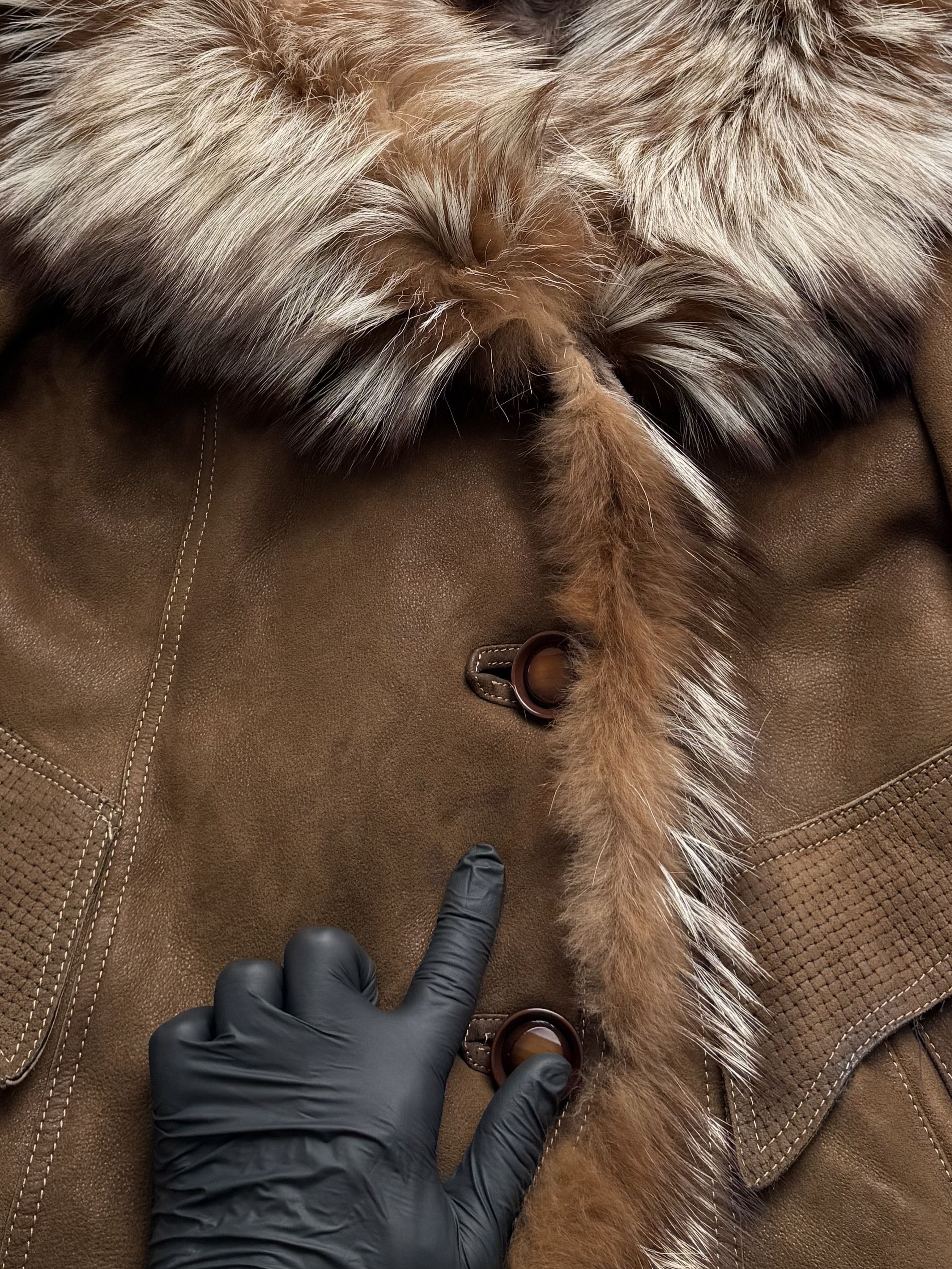Japanese Brand Vintage Genuine Leather/Real Fur Hooded Jacket Size M / US 6-8 / IT 42-44 - 13 Thumbnail