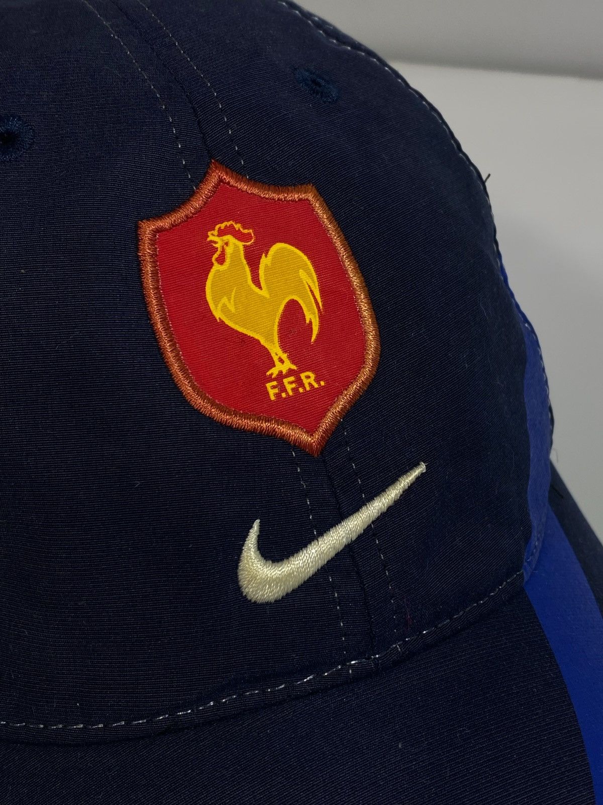 Nike 🔥 VINTAGE 2000s NIKE FRANCE DRIP RUGBY TEAM SWOOSH NYLON CAP Size ONE SIZE - 4 Thumbnail