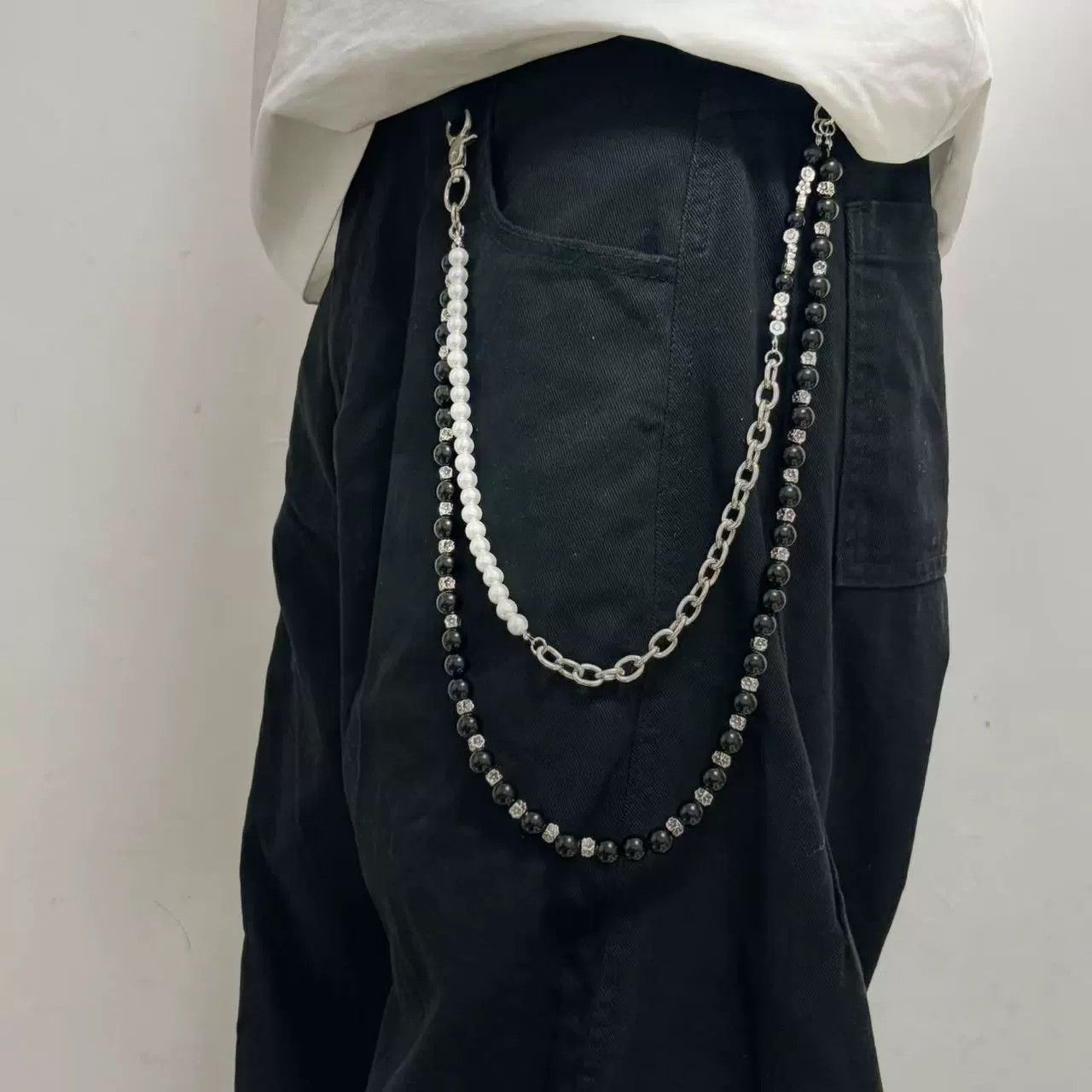 Vintage Retro hip-hop punk style jeans waist chain Size ONE SIZE - 1 Thumbnail