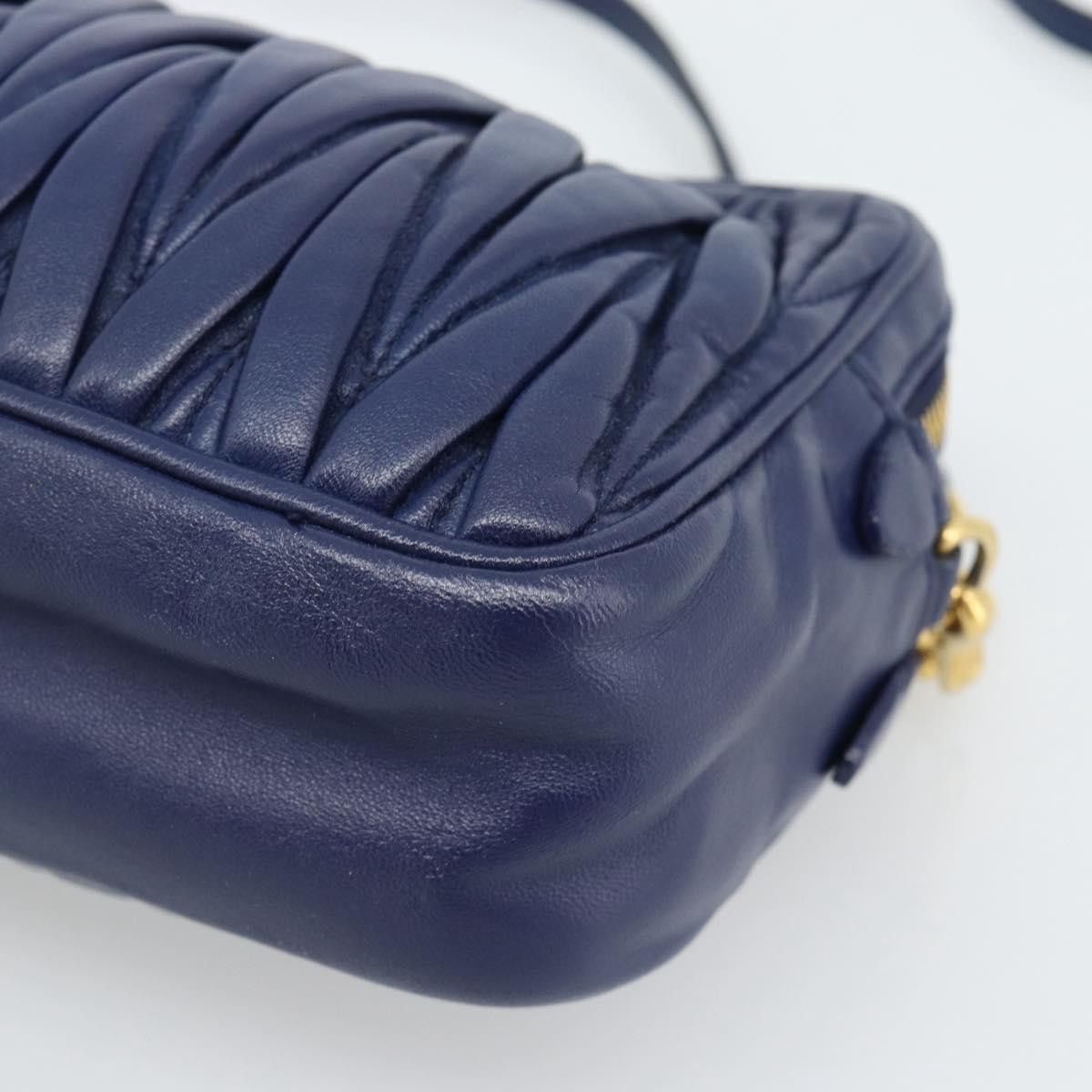 Miu Miu Borsa a tracolla Miu Miu Matelassé in pelle blu e oro, Size ONE SIZE - 10 Thumbnail