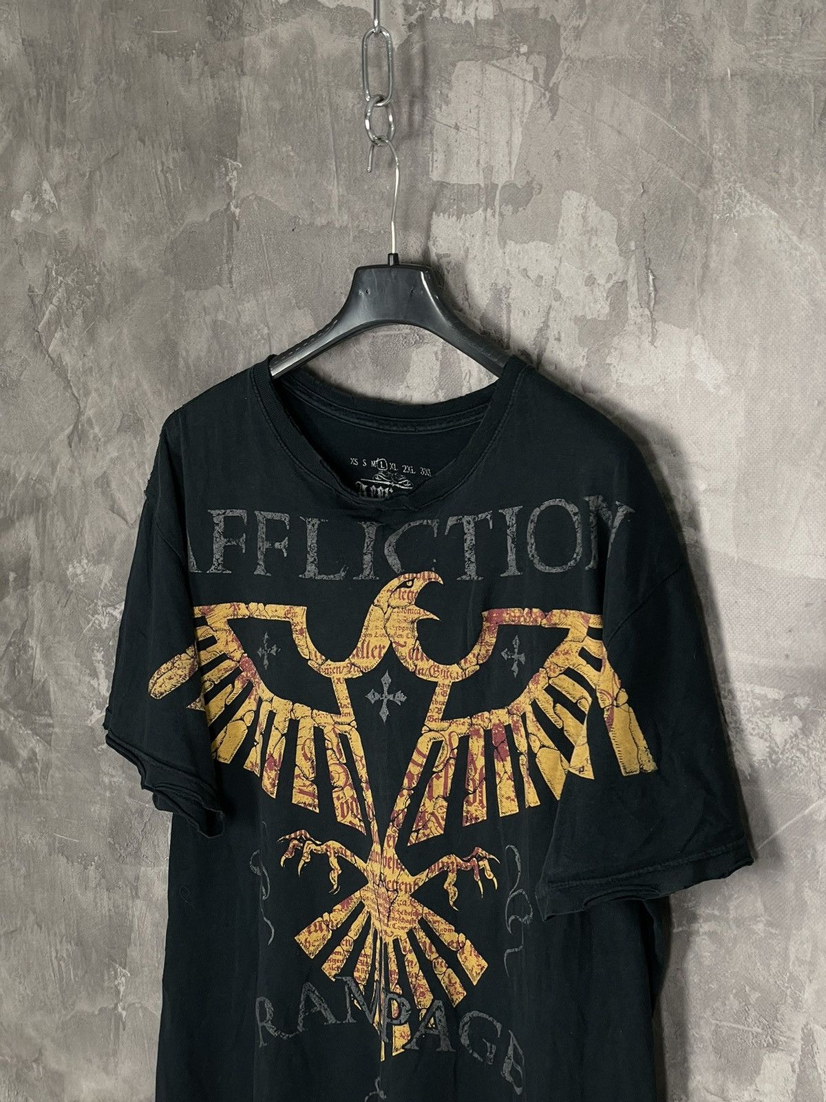 Affliction × Vintage Affliction Cyber Grunge Rare All Over Print T-Shirt M Size US L / EU 52-54 / 3 - 7 Thumbnail