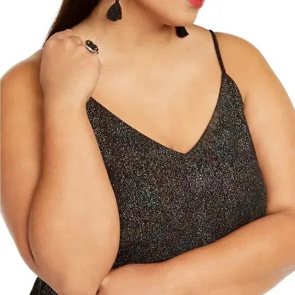 Other Monteau Trendy Plus Size Multicolor-Foil Skater Dress, Sz. 2 Size ONE SIZE - 3 Thumbnail