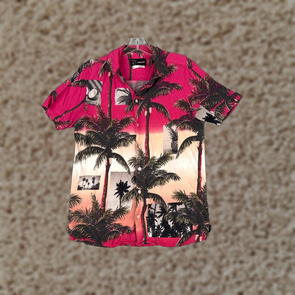 Vintage Vintage Original Use Men’s Pink Floral Hawaiian Shirt S Casual Summer 100% Rayon Size US S / EU 44-46 / 1 - 1 Thumbnail