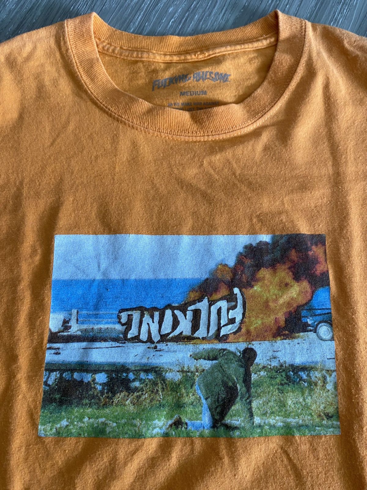 Fucking Awesome Fucking Awesome Car Burn Photo Tee Size US M / EU 48-50 / 2 - 4 Thumbnail