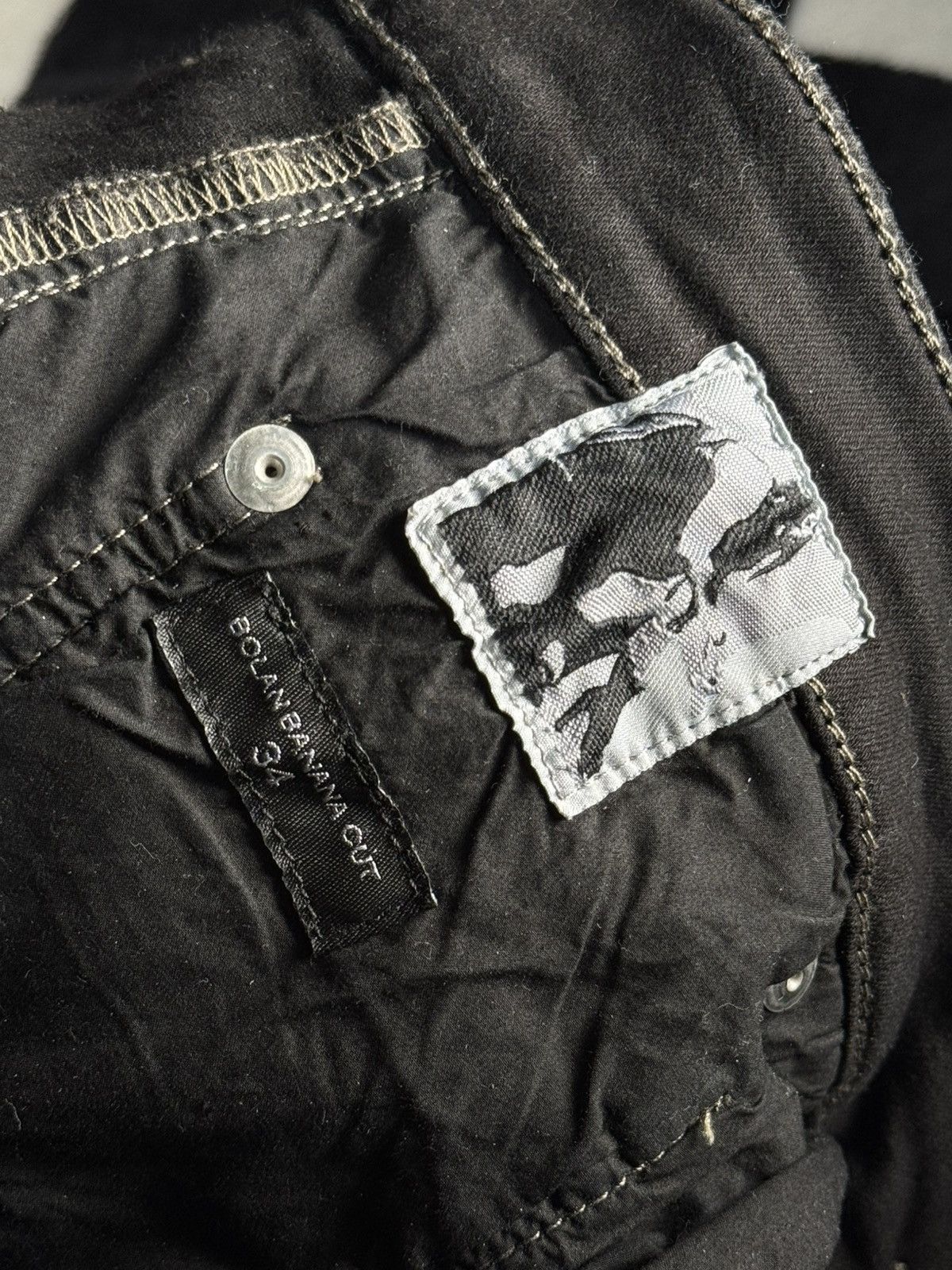 Rick Owens Drkshdw $1505 BOLAN BANANA JEANS FLARED SKINNY SLIM DENIM BOOT CUT Size US 34 / EU 50 - 8 Thumbnail