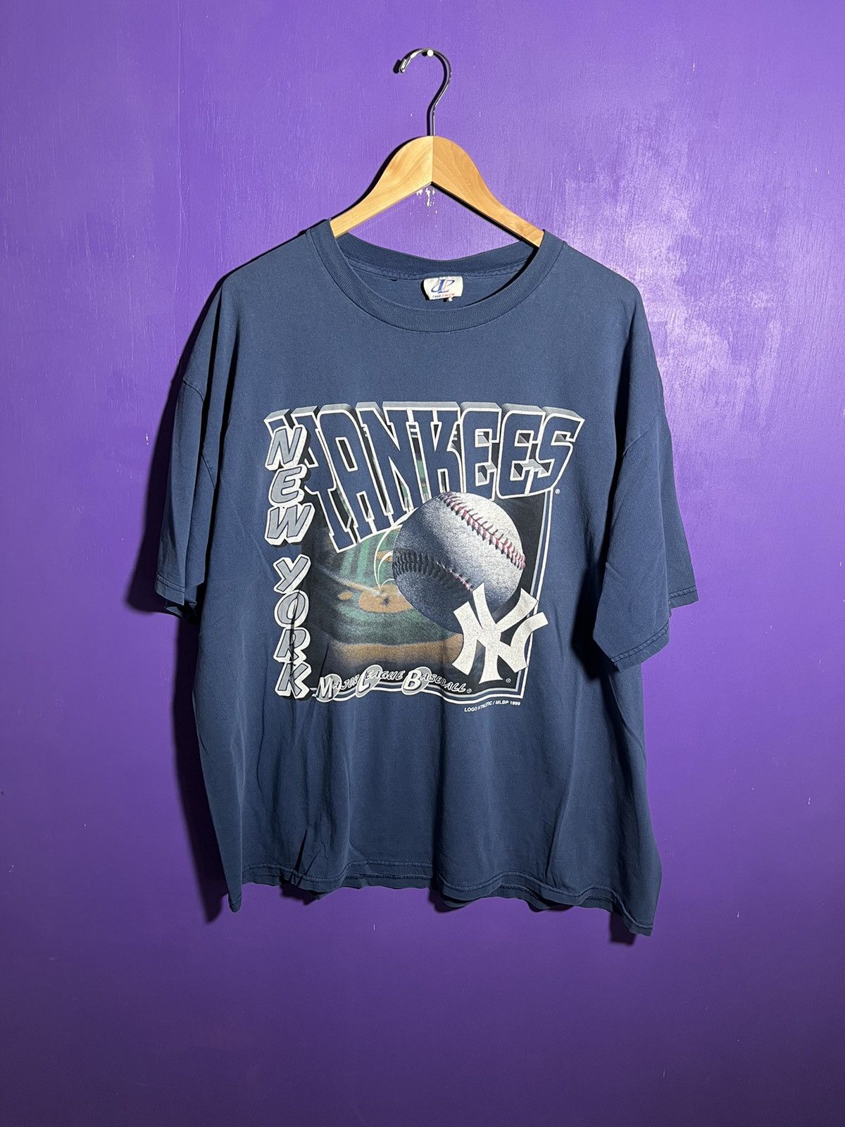 Logo Athletic × MLB × Vintage Vintage 1999 New York Yankees baseball t-shirt Size US XXL / EU 58 / 5 - 1 Thumbnail