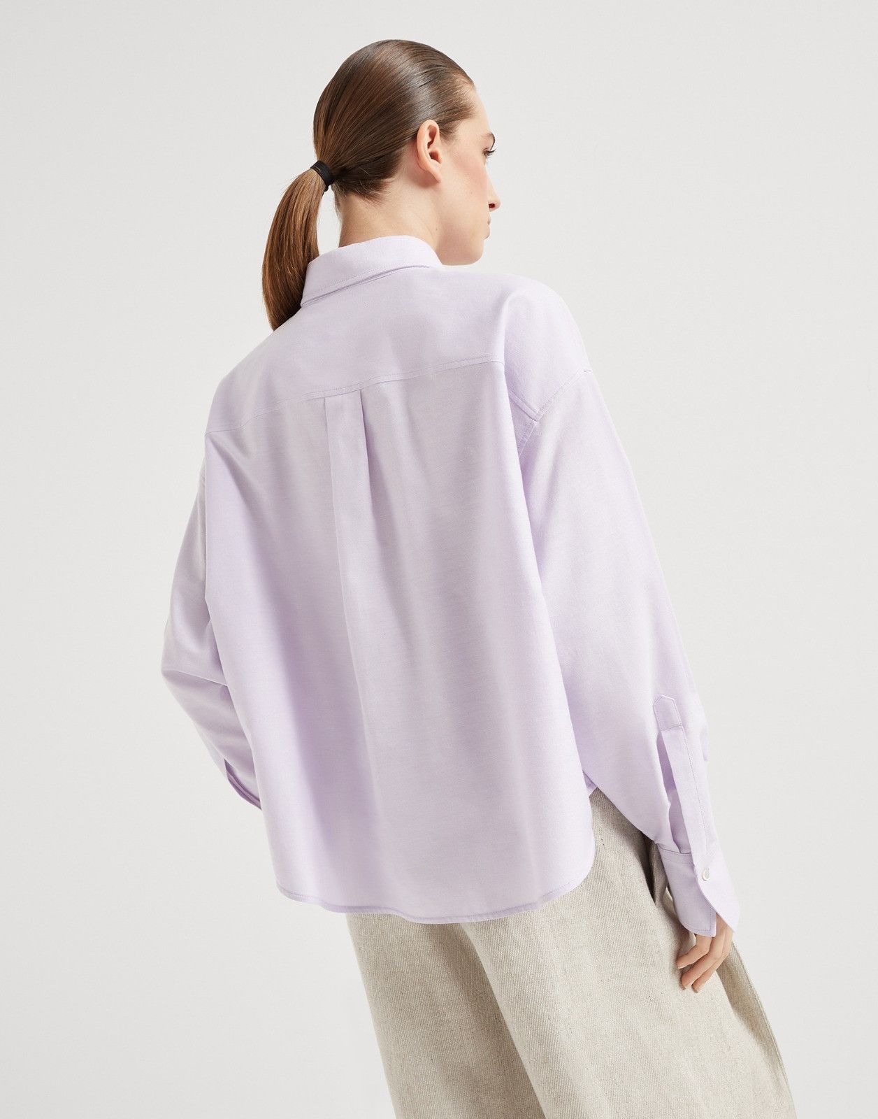 Brunello Cucinelli o1la1rc1a0326 Shirt in Purple Size L / US 10 / IT 46 - 4 Thumbnail