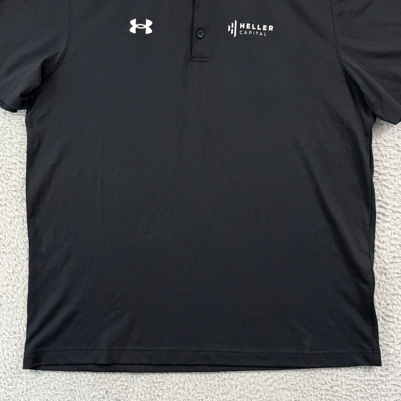 Under Armour VINTAGE Under Armour Shirt Mens XL Black Golf Sport Stretch Team Tech Polo Button NWT Size US XL / EU 56 / 4 - 2 Thumbnail