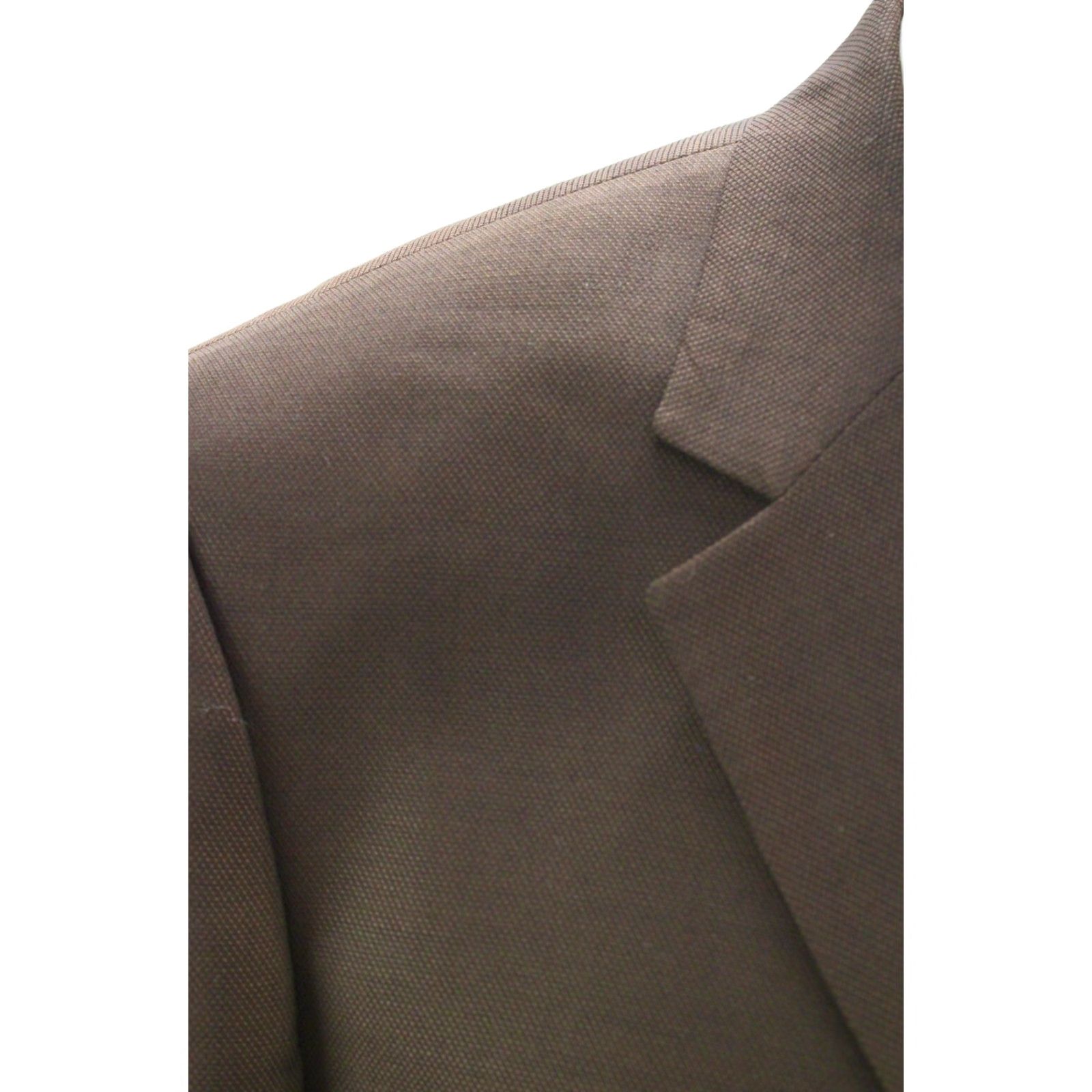 Hugo Boss VINTAGE Hugo Boss Guabello Suit Jacket Mens 42R Dark Brown Super 130s Virgin Wool Luxury Size 42R - 6 Thumbnail