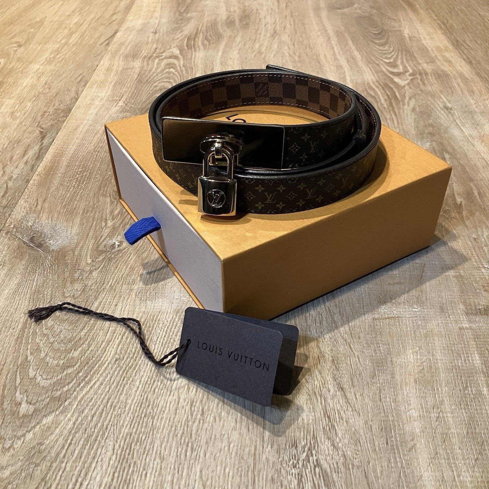 Louis Vuitton Louis Vuitton Lock Me Padlock Kelly Belt Monogram LV Brown Size ONE SIZE - 1 Thumbnail