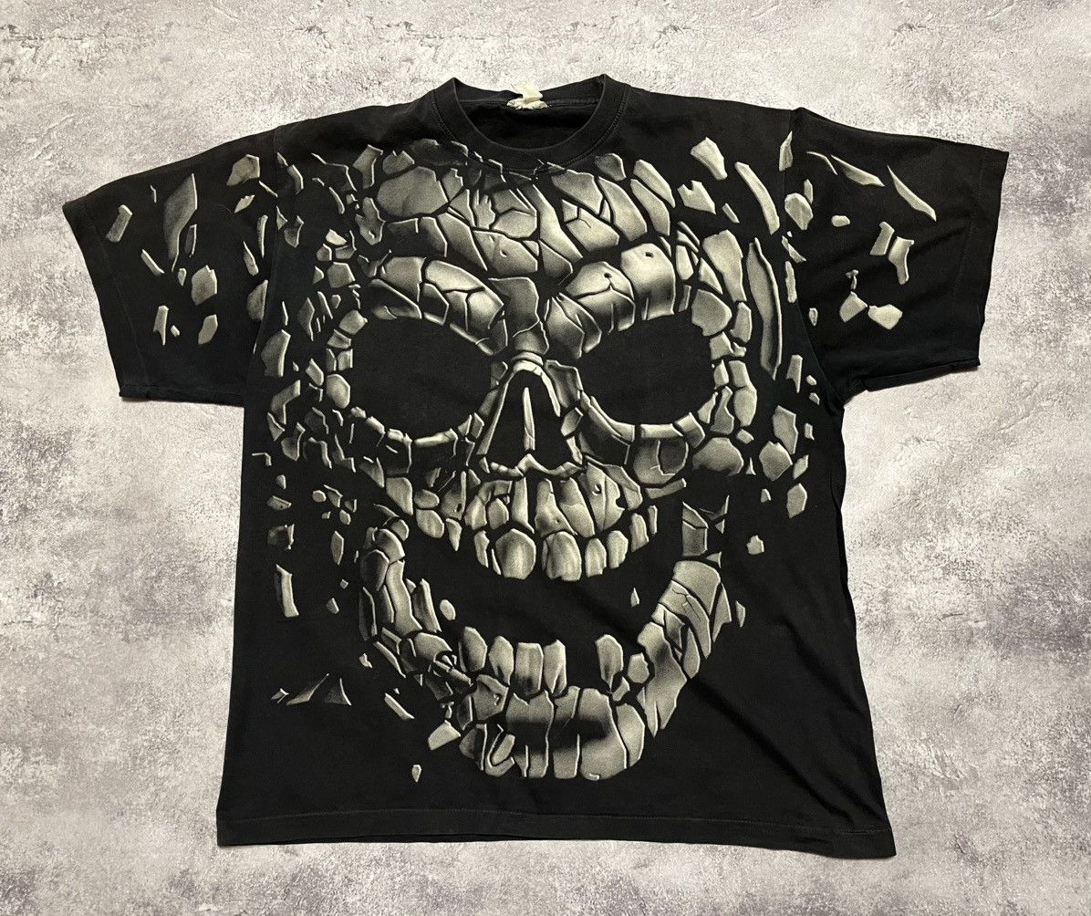 Liquid Blue Vintage Liquid blue two sided Stone Skull tee shirt Size US XL / EU 56 / 4 - 1 Thumbnail