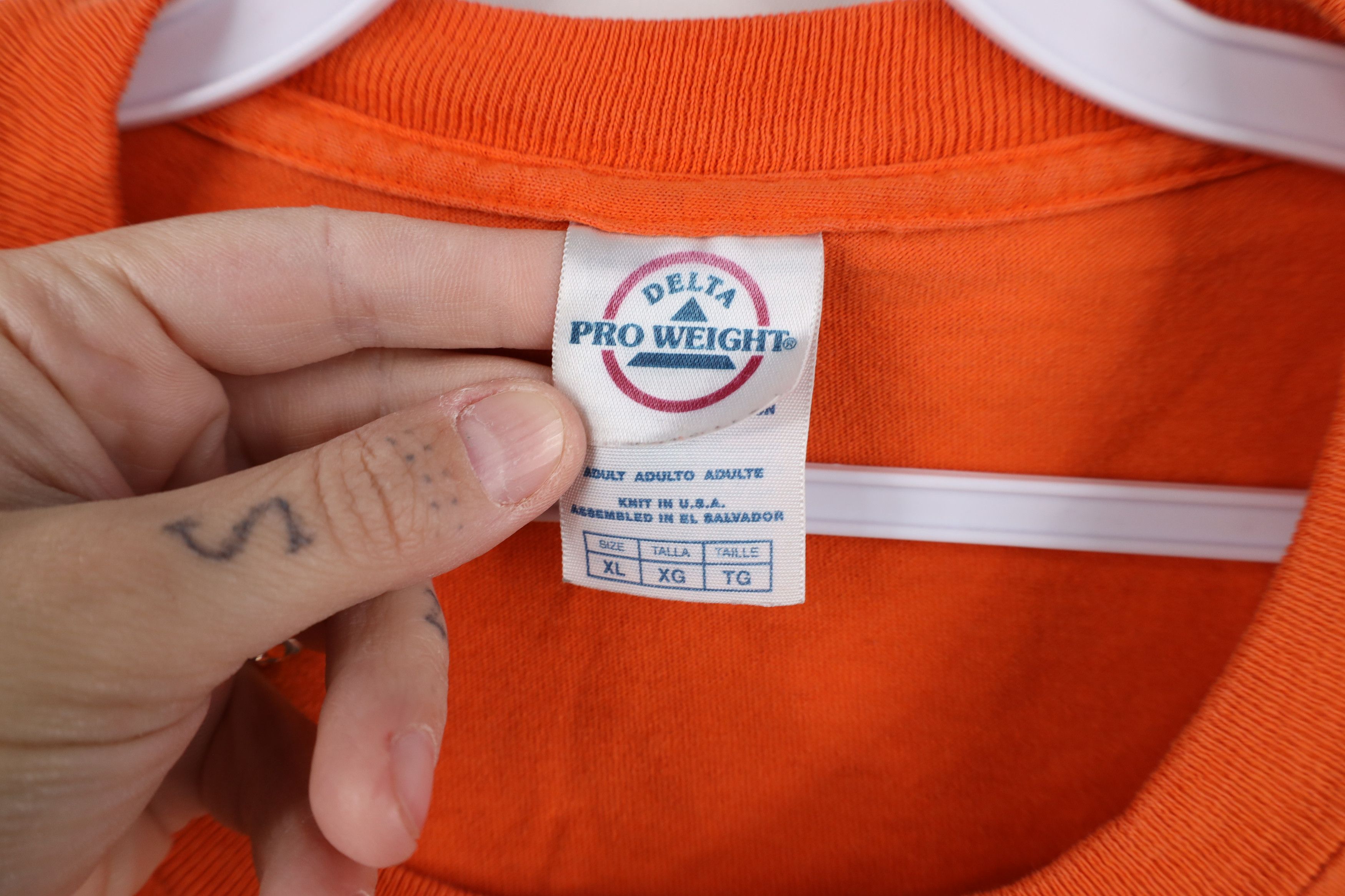 Vintage Vintage Y2K English D Detroit Tigers Baseball T-Shirt Orange Size US XL / EU 56 / 4 - 9 Thumbnail