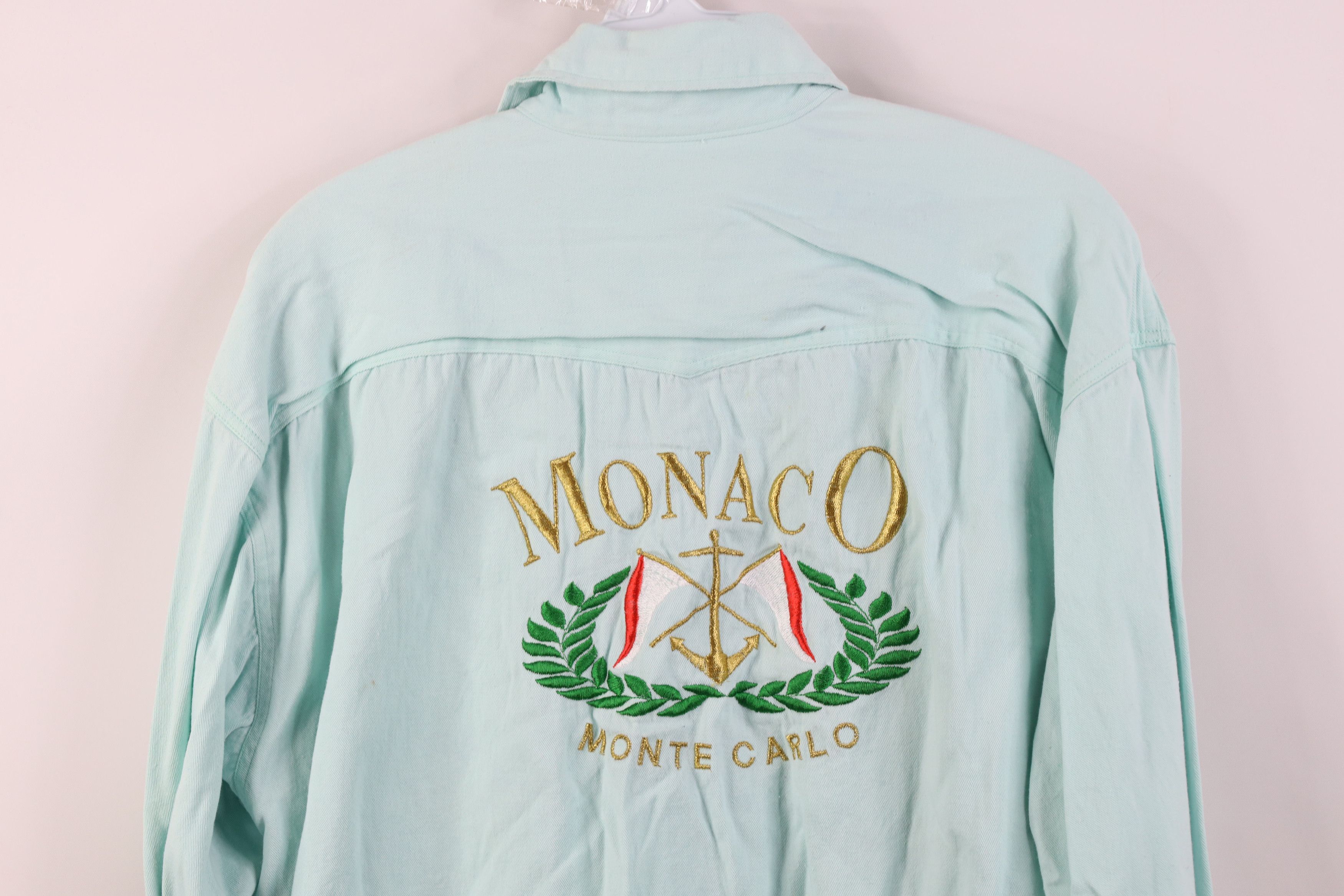 Timberland Vintage 90s Timberland Monaco Monte Carlo Snap Button Shirt Size US L / EU 52-54 / 3 - 15 Thumbnail