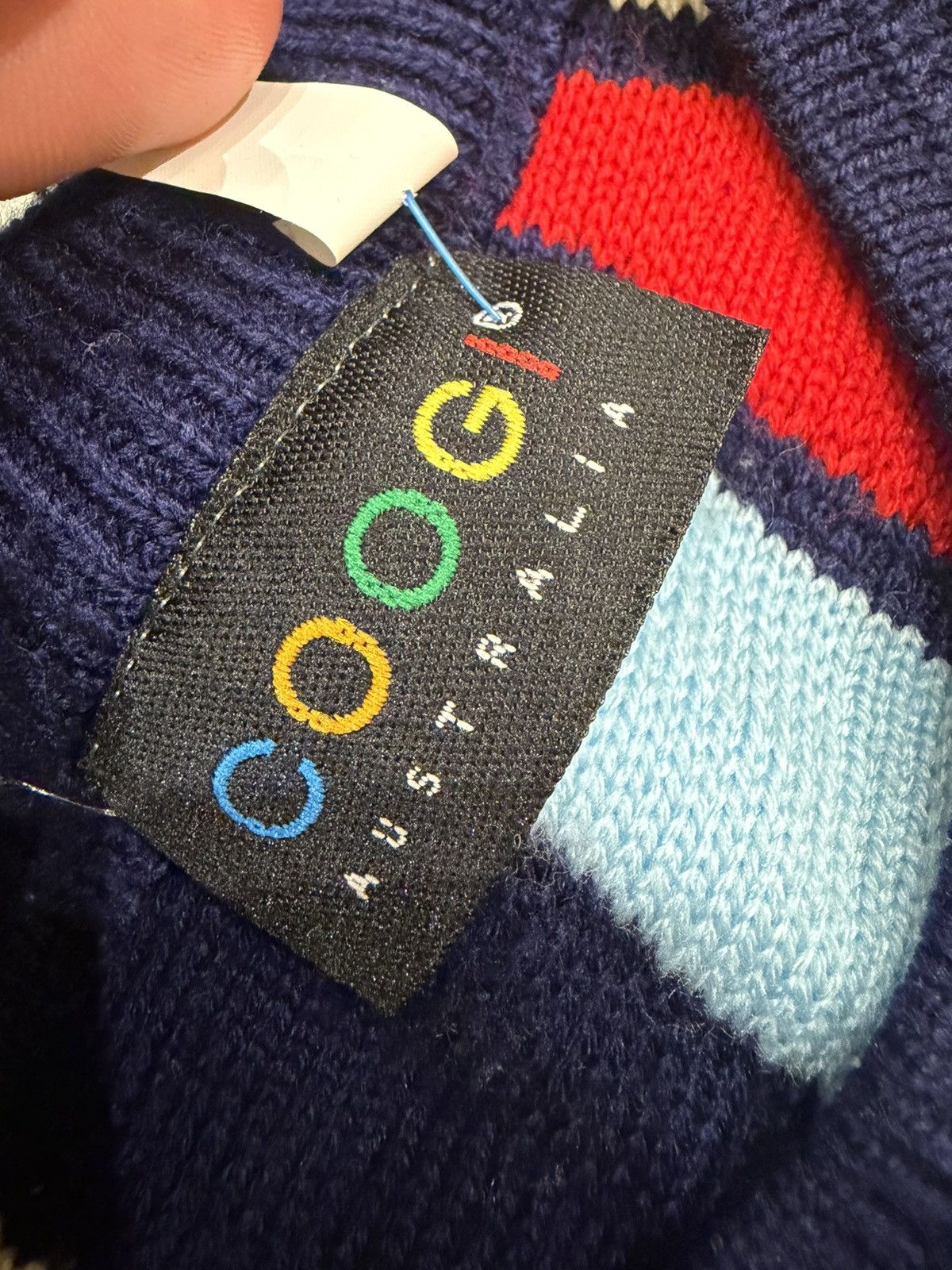 Coogi Coogi Red White Blue Knit Sweater Size US L / EU 52-54 / 3 - 3 Thumbnail