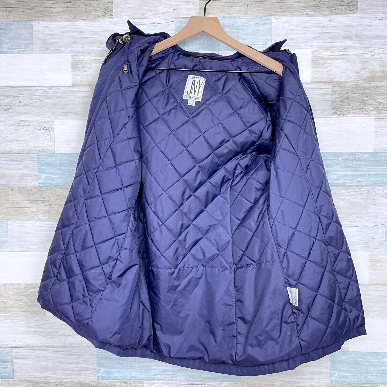 Jones New York Jones New York Vintage Insulated Winter Jacket Blue Velvet S Size S / US 4 / IT 40 - 3 Thumbnail