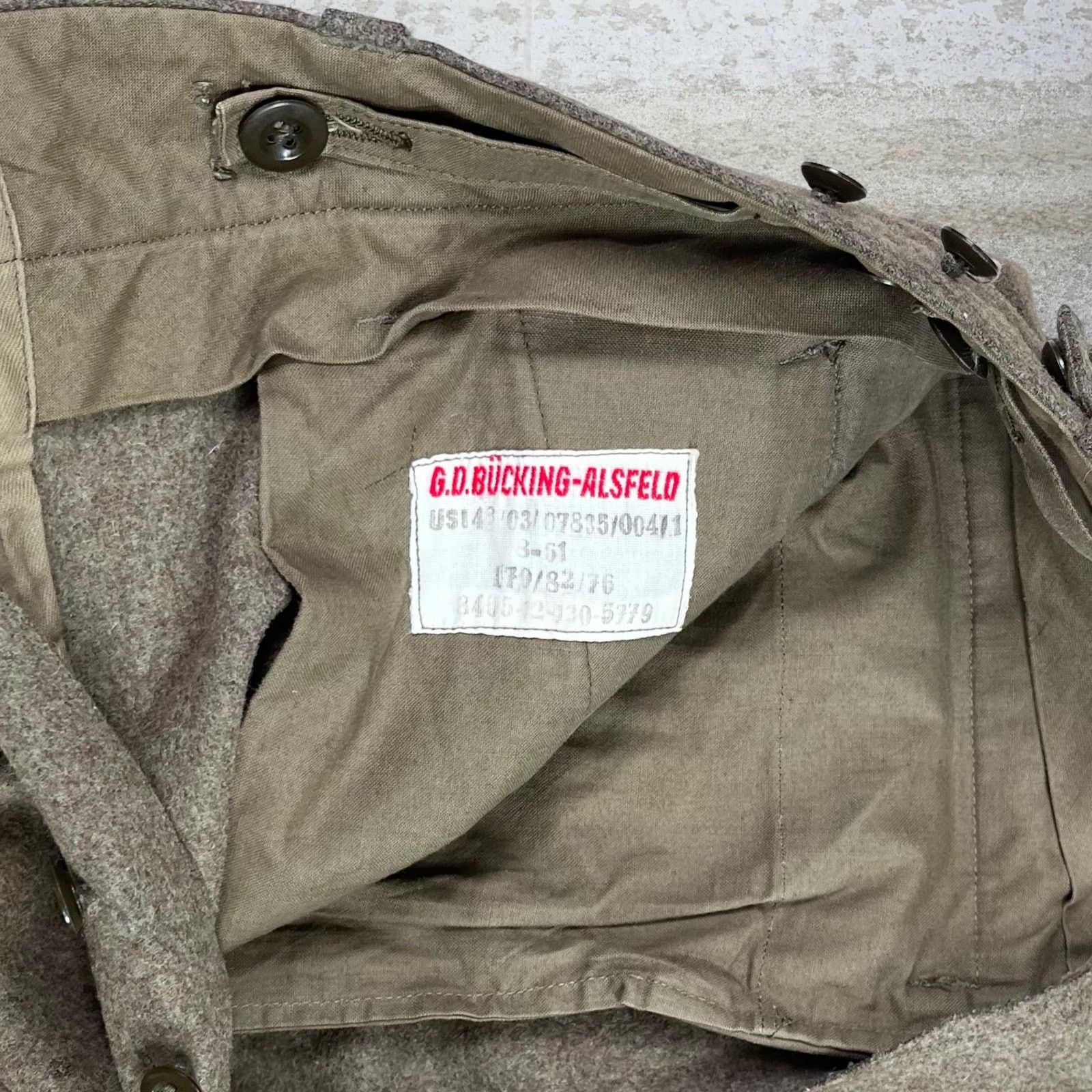 Japanese Brand × Vintage Crazy True Vintage 50s German Army Cargo Pants Green Baggy Size US 30 / EU 46 - 4 Thumbnail