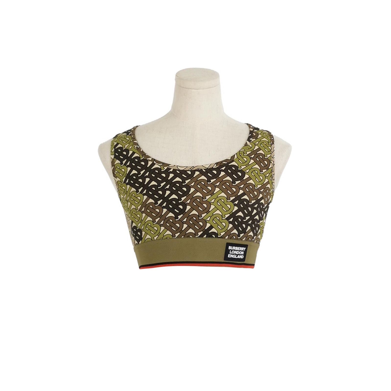 Burberry Burberry Color Blocked TB Logo Crop Top 0079 Size US XXS / EU 40 - 1 Thumbnail